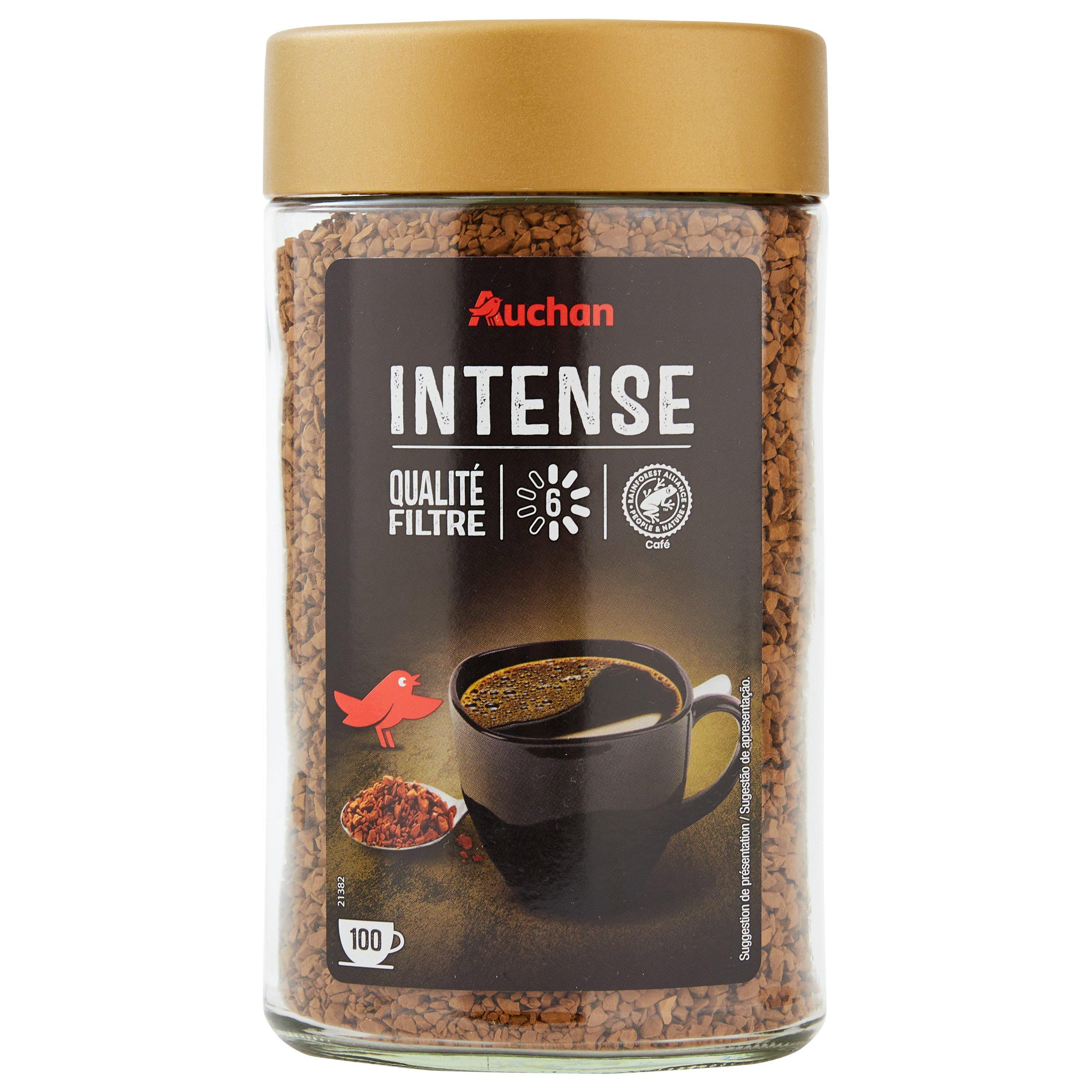 AUCHAN Café soluble classico intensité 8 200g pas cher 