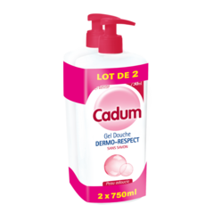 CADUM Gel douche dermo- respect sans savon 2x750ml