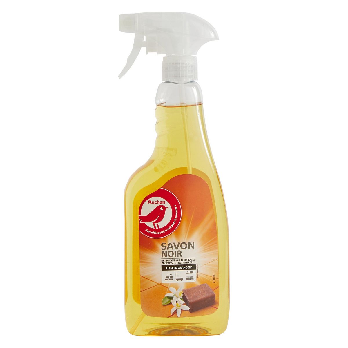 AUCHAN Spray nettoyant désinfectant salle de bain sans javel 750ml pas cher  