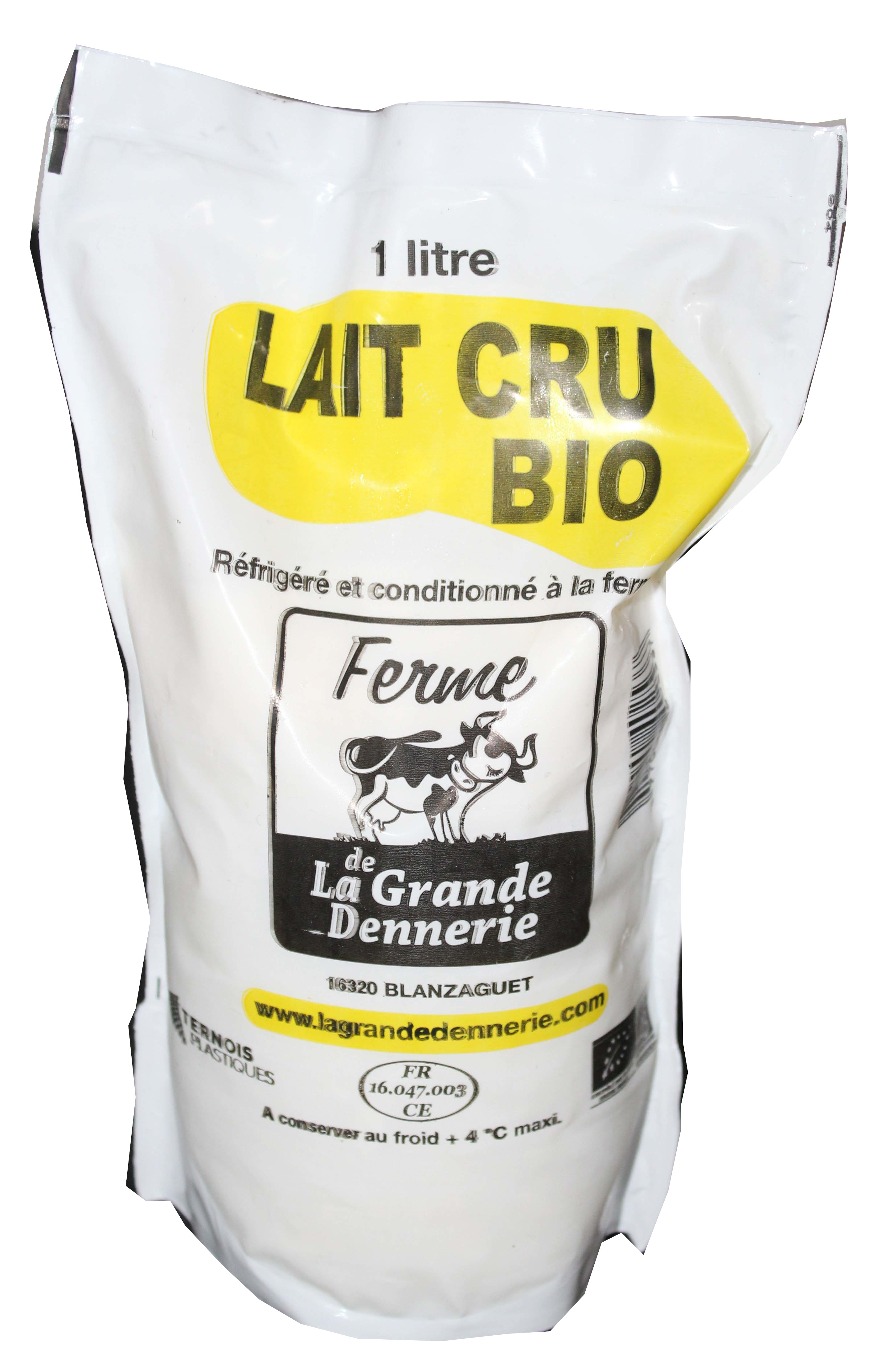 Lait cru Bio de vache 1 L