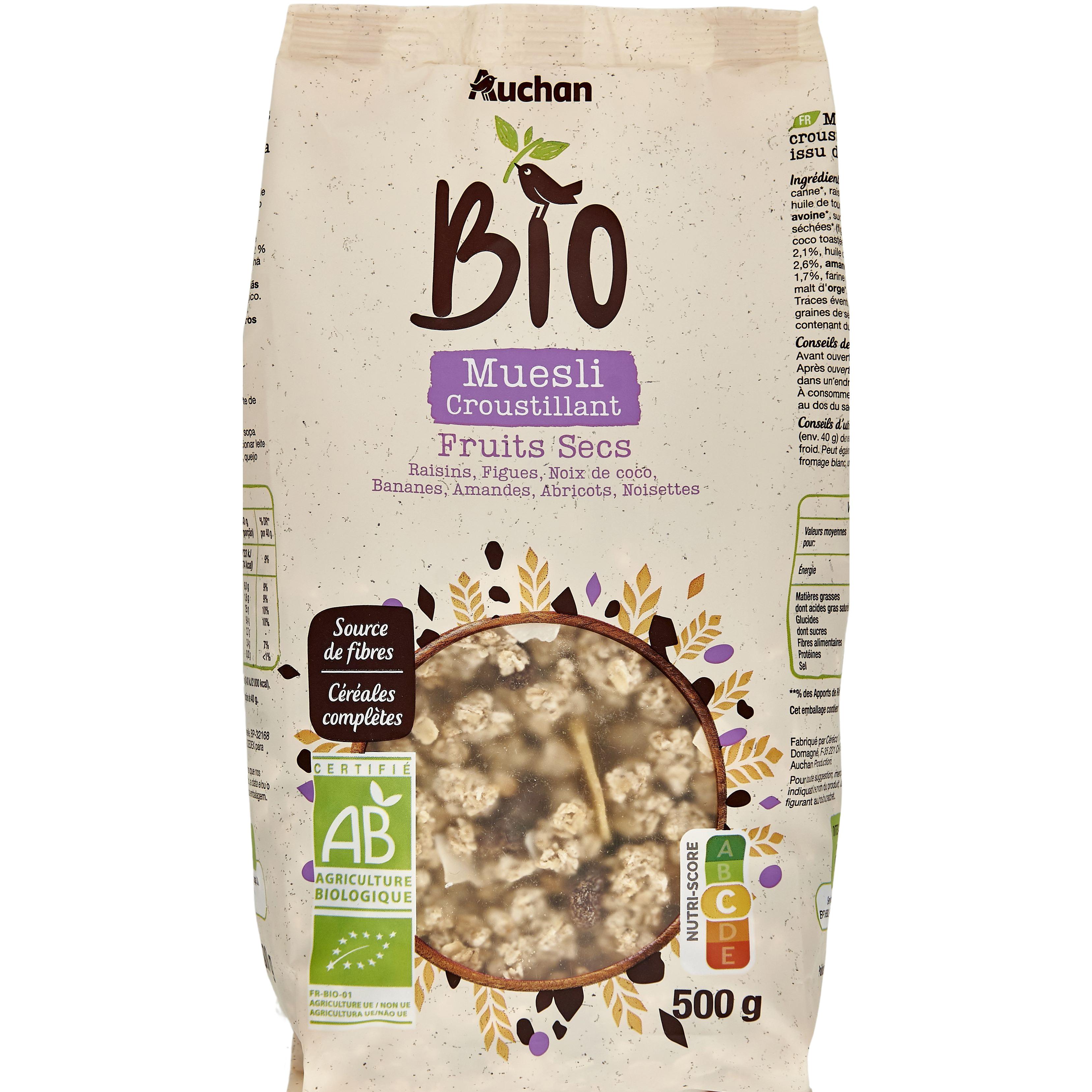 Céréales muesli protéine Bio HAPPY BIO : le paquet de 375g à Prix Carrefour