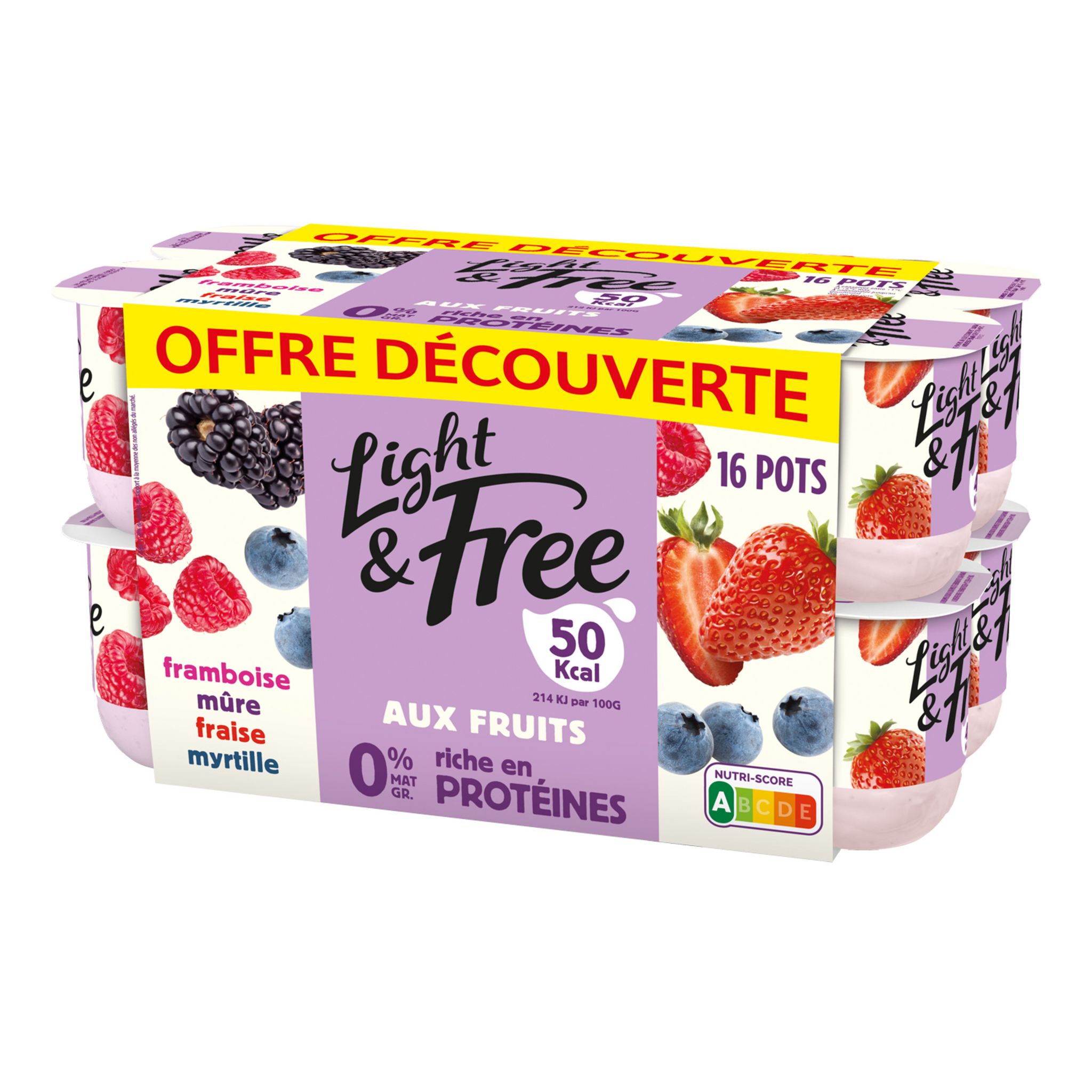 AUCHAN Yaourt aux fruits panachés avec morceaux 16x125g pas cher 