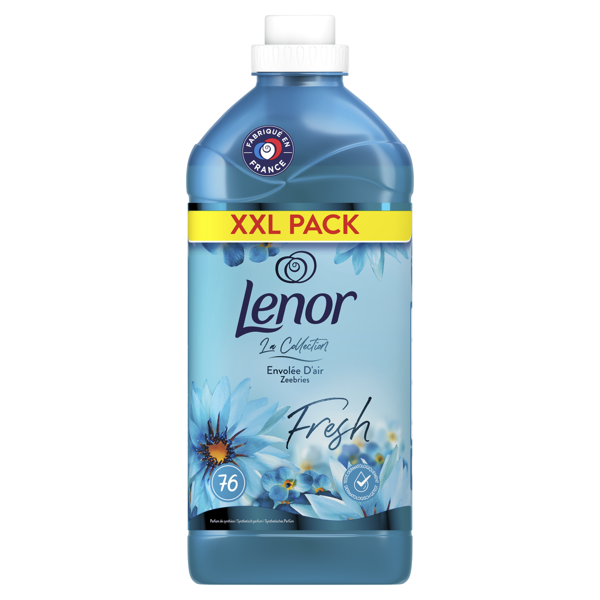 Lenor PACK XXL- ADOUCISSANT LIQUIDE TEXTILE- COLLECTION ENVOLÉE D'AIR FRESH  - 76 lavage ( 1,748 L )