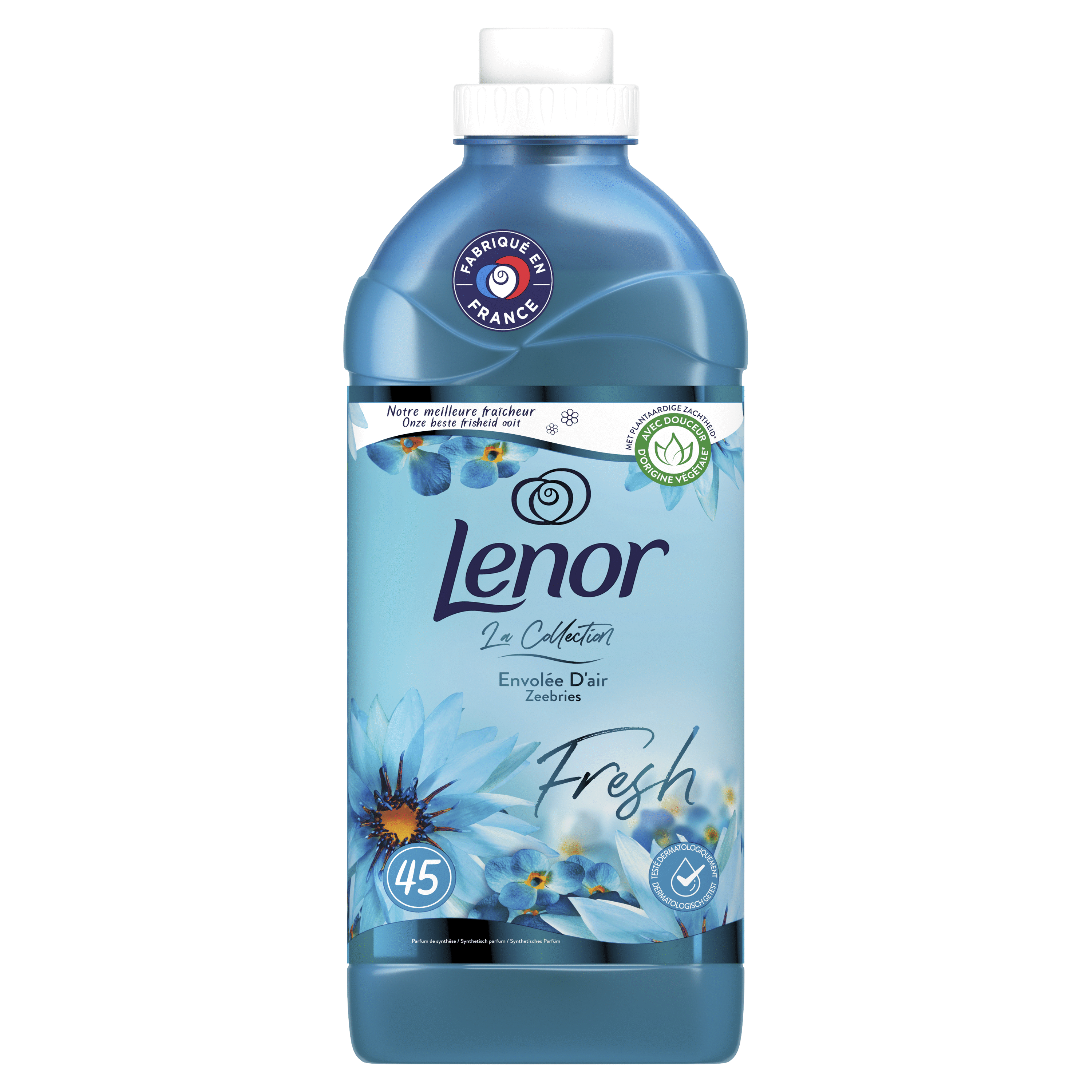 LENOR Adoucissant liquide envolée d'air frais 45 lavages 1.035l