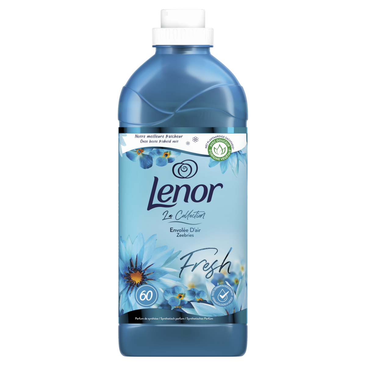 LENOR Adoucissant liquide envolée d'air 60 lavages 1.38l pas cher 