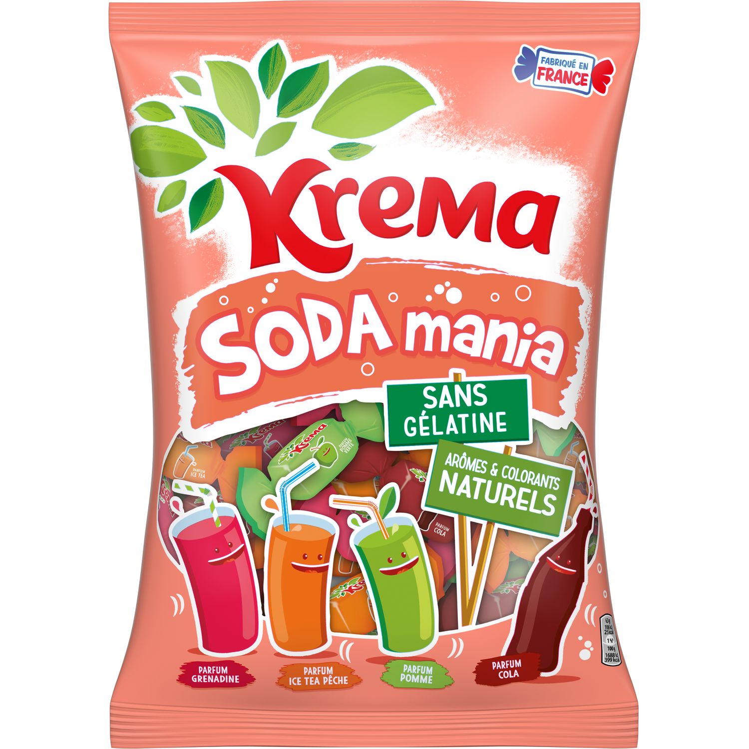 KREMA Bonbons soda mania 580g pas cher 