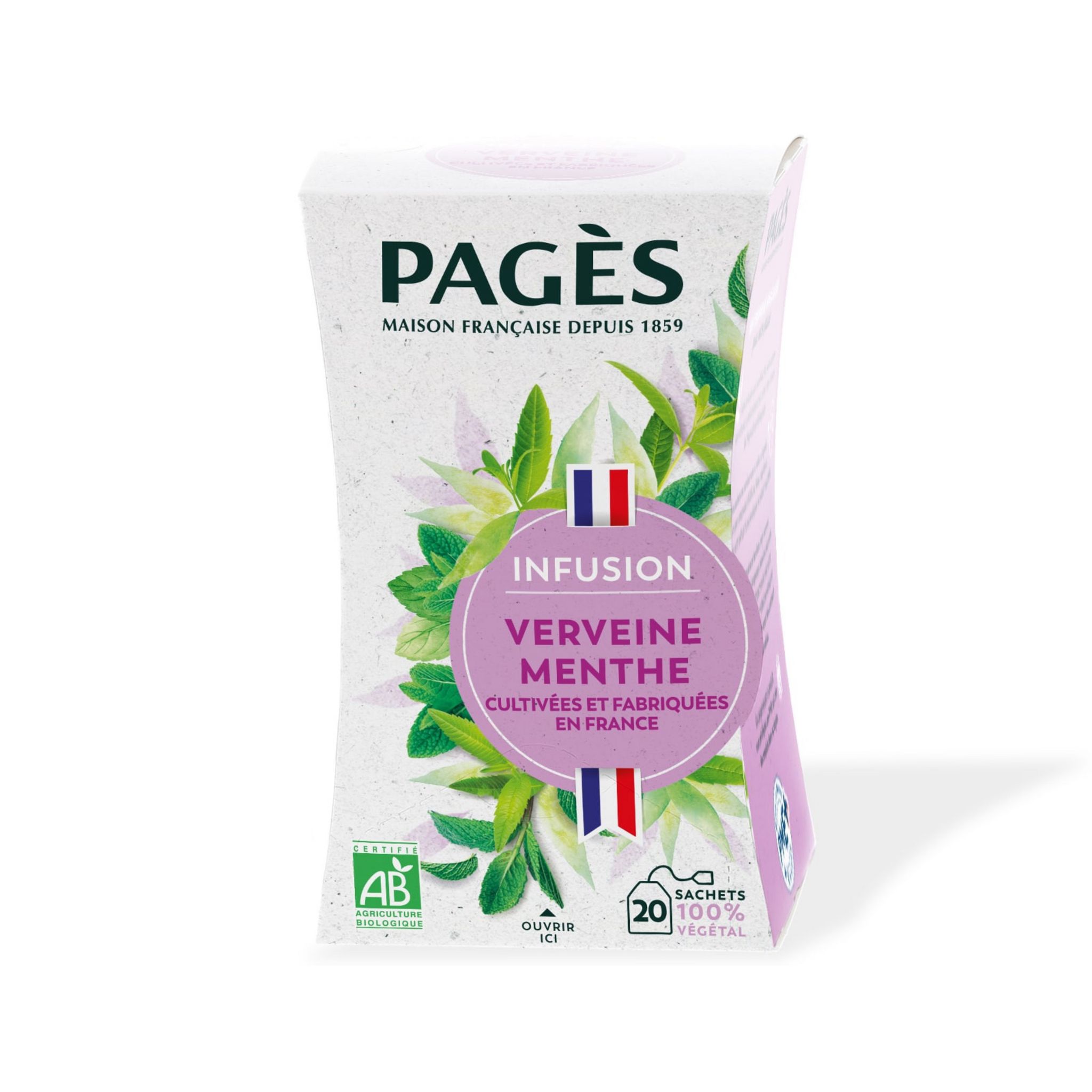 Tisane Verveine / Menthe France bio - 18 sachets