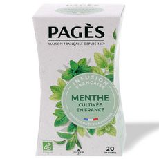 PAGES Infusion bio menthe 20 sachets 30g