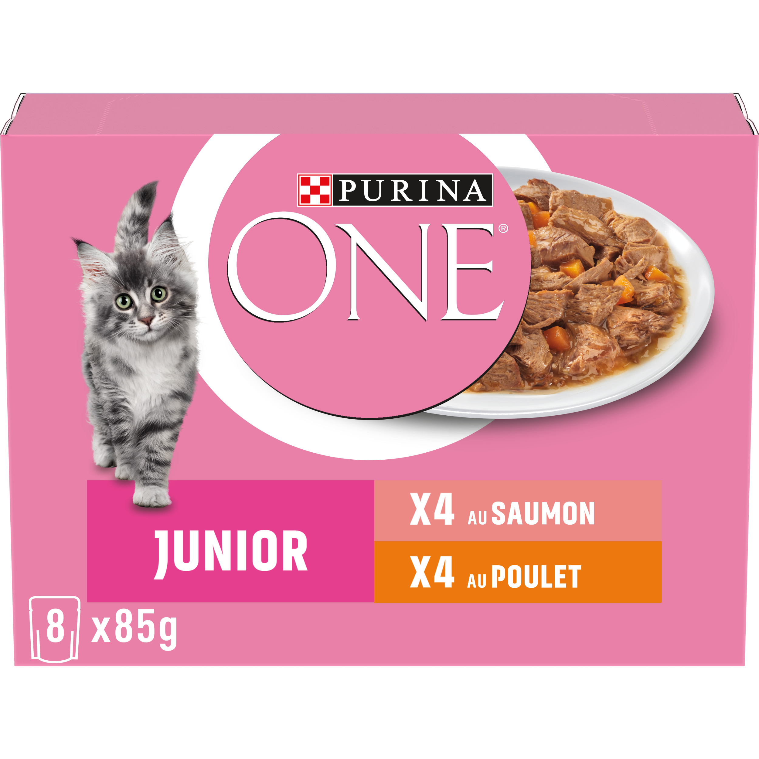 AUCHAN Emincés en gelée viandes pour chat 12x100g pas cher 