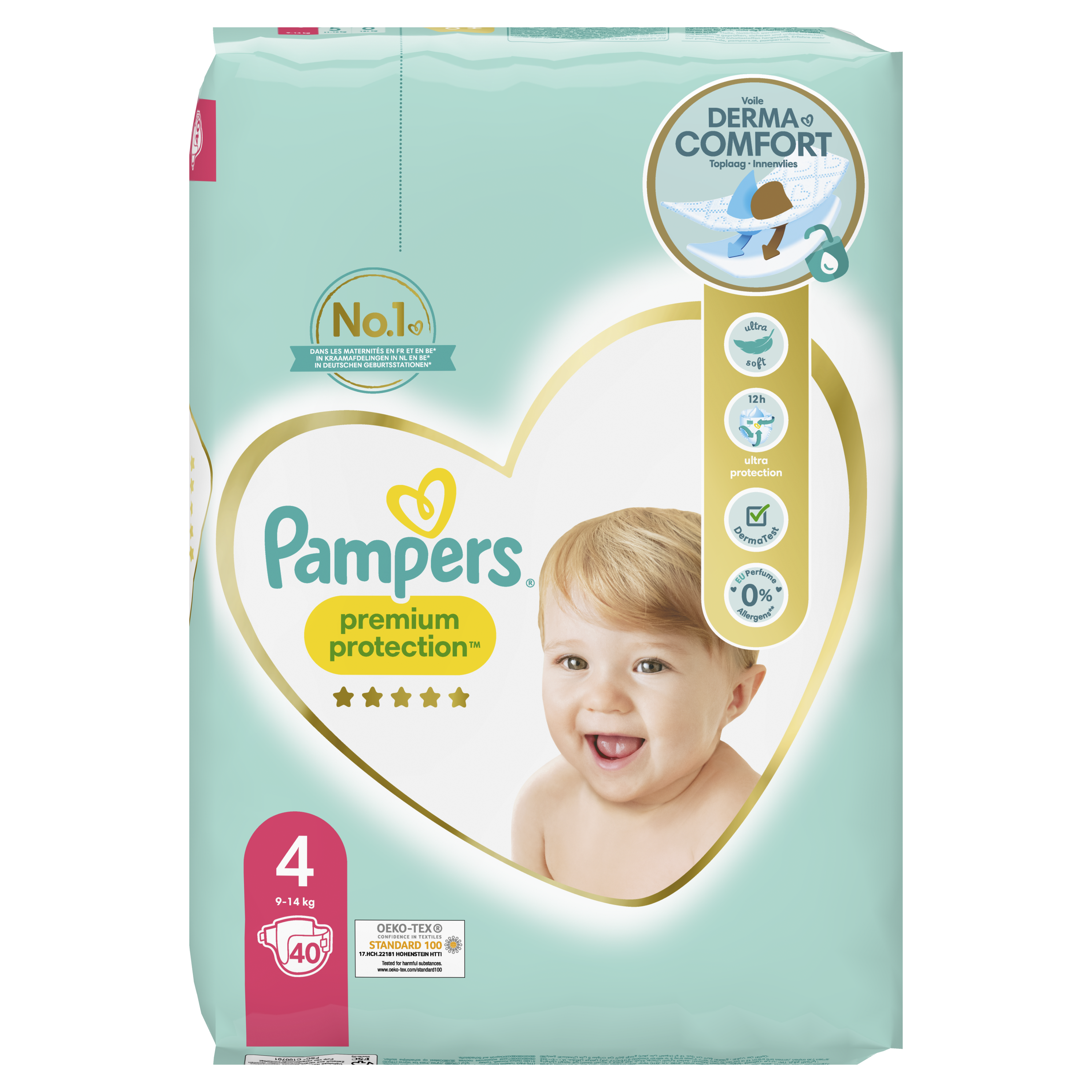 Pampers Premium Protection Taille 4 - 9-14kg - 23 pcs Couches