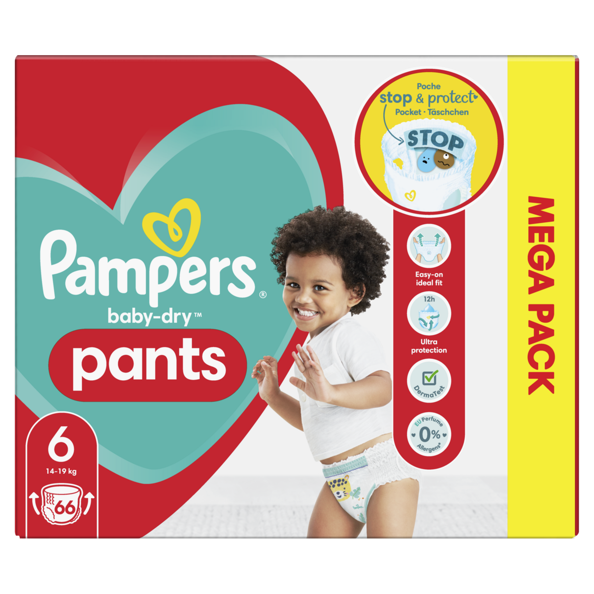 Couches-culottes PAMPERS Baby-Dry Pants - Taille 4 - 84 couches