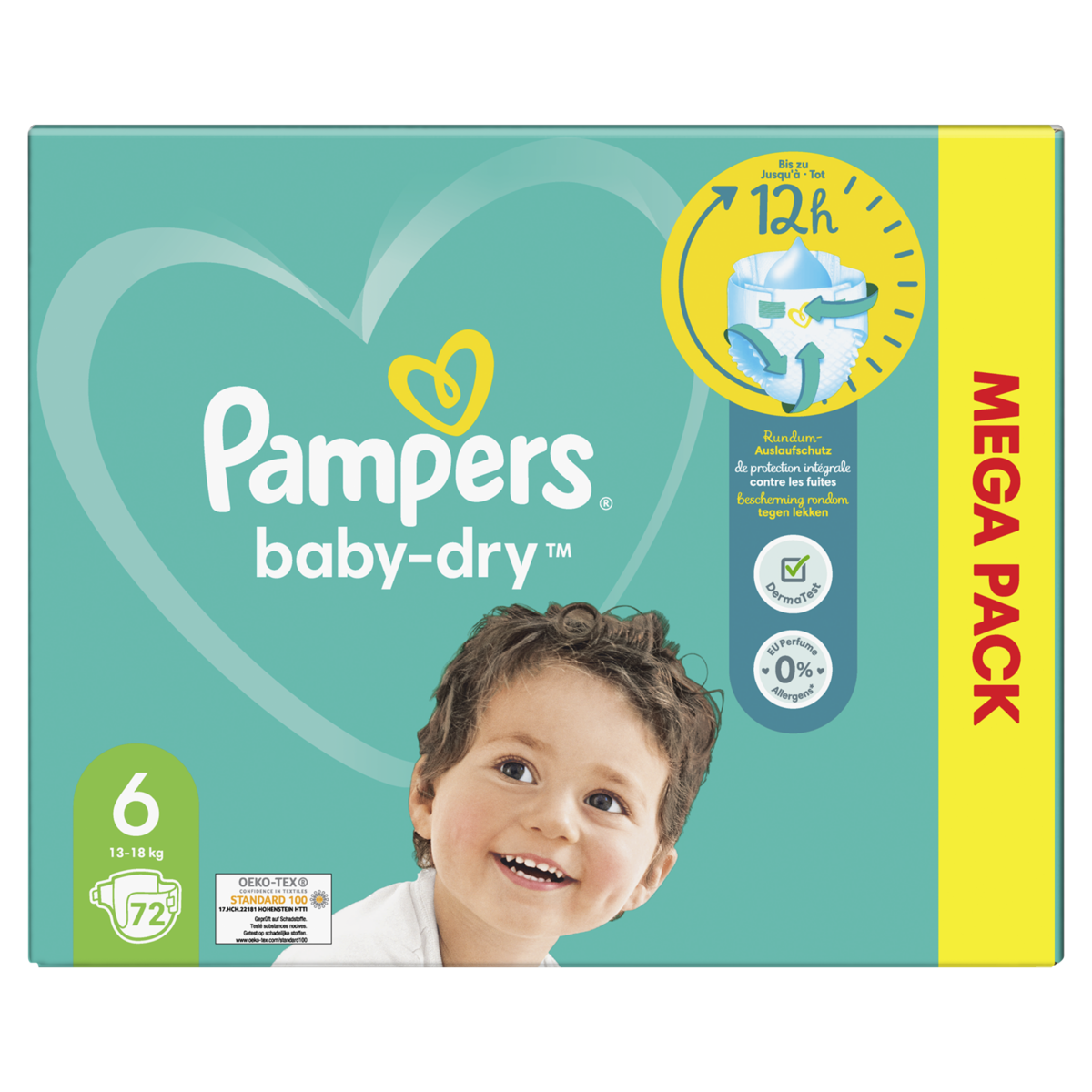 PAMPERS Harmonie couches taille 6 (+13kg) 22 couches pas cher 