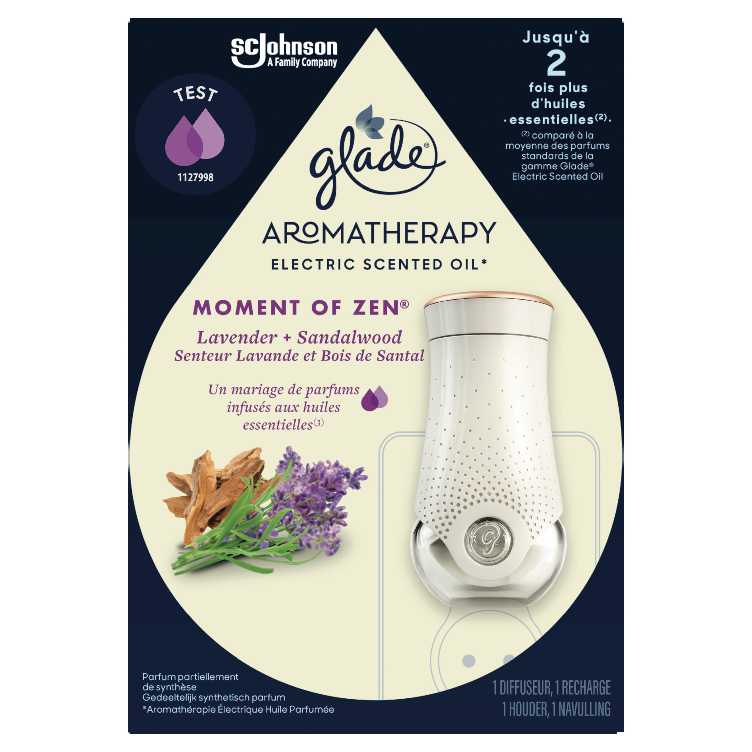 GLADE Aromatherapy Diffuseur électrique et recharge lavande et