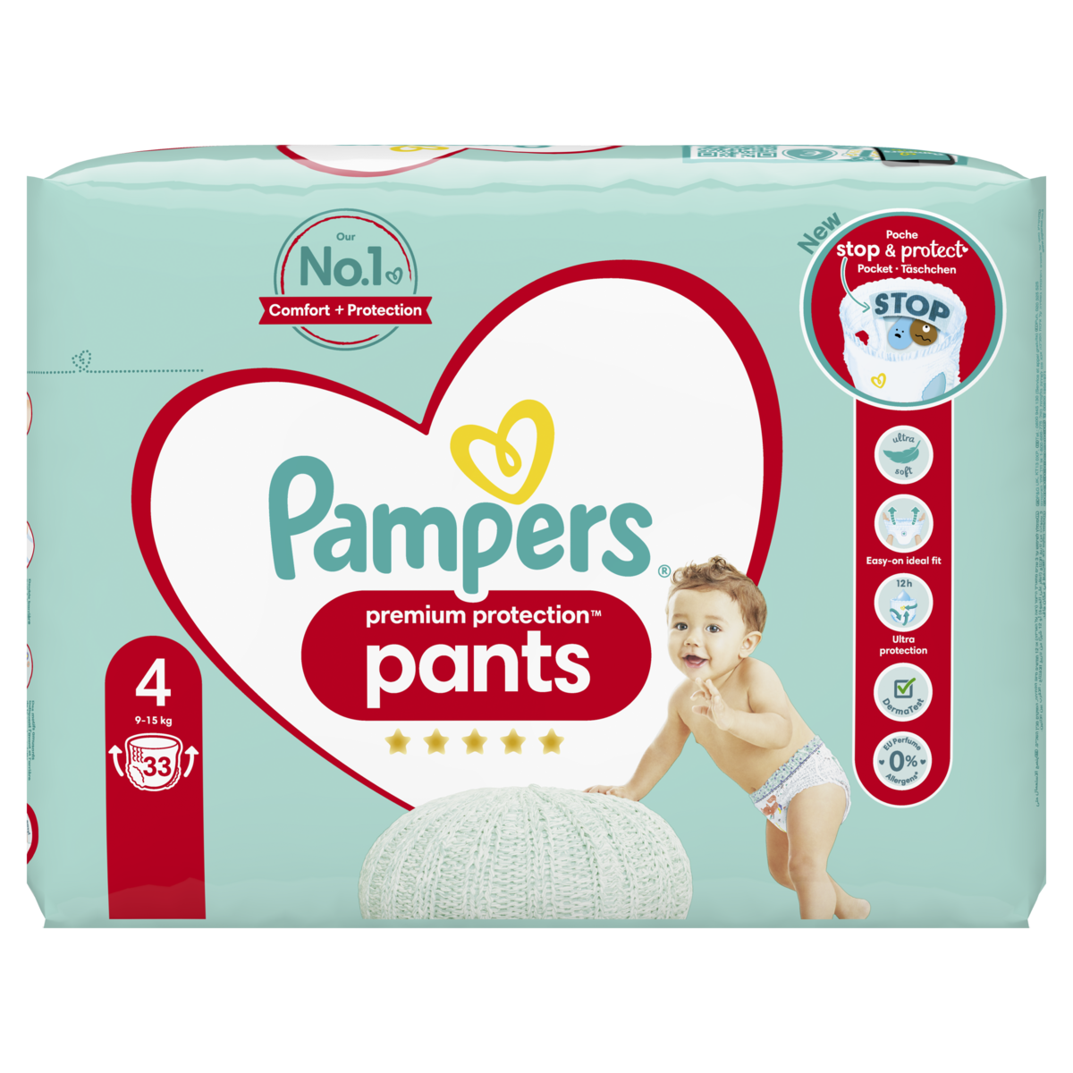 Pampers - Couches Pampers Premium Care, taille 4 (Maxi), 9-14 kg, 68 pcs