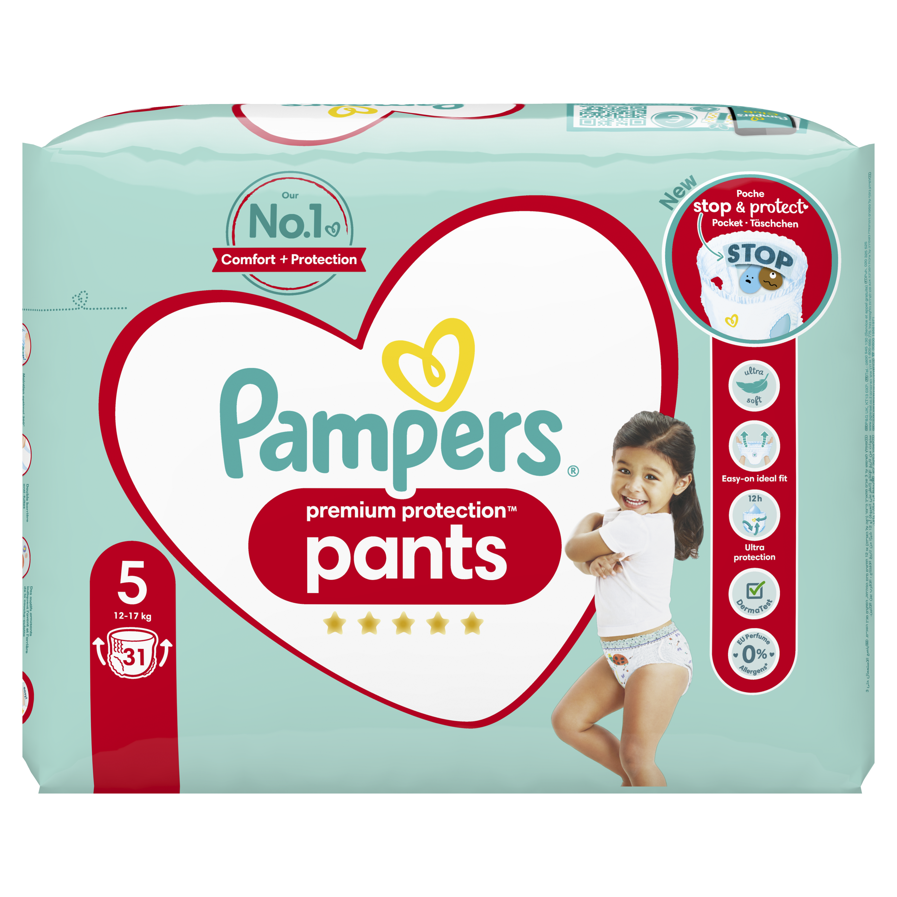 PAMPERS Premium Protection Pants Taille 5 - 66 Couches-culottes