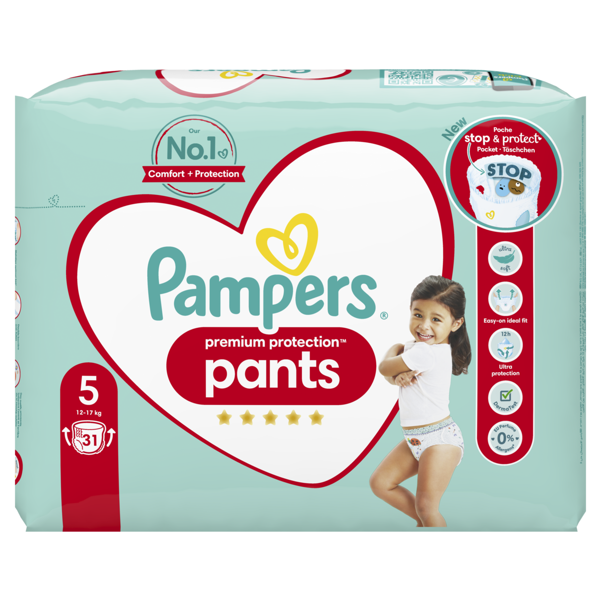 Pampers Couches Premium Protection Junior taille 5