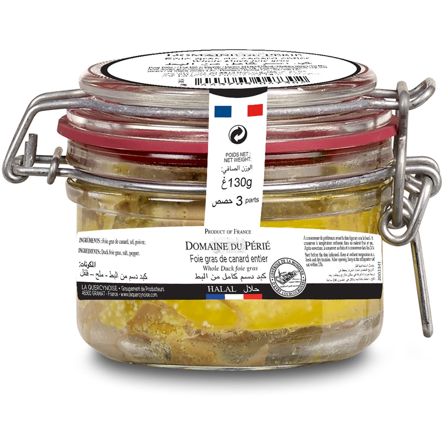 Foie gras de canard entier du sud-ouest DELPEYRAT : le pot de 180g