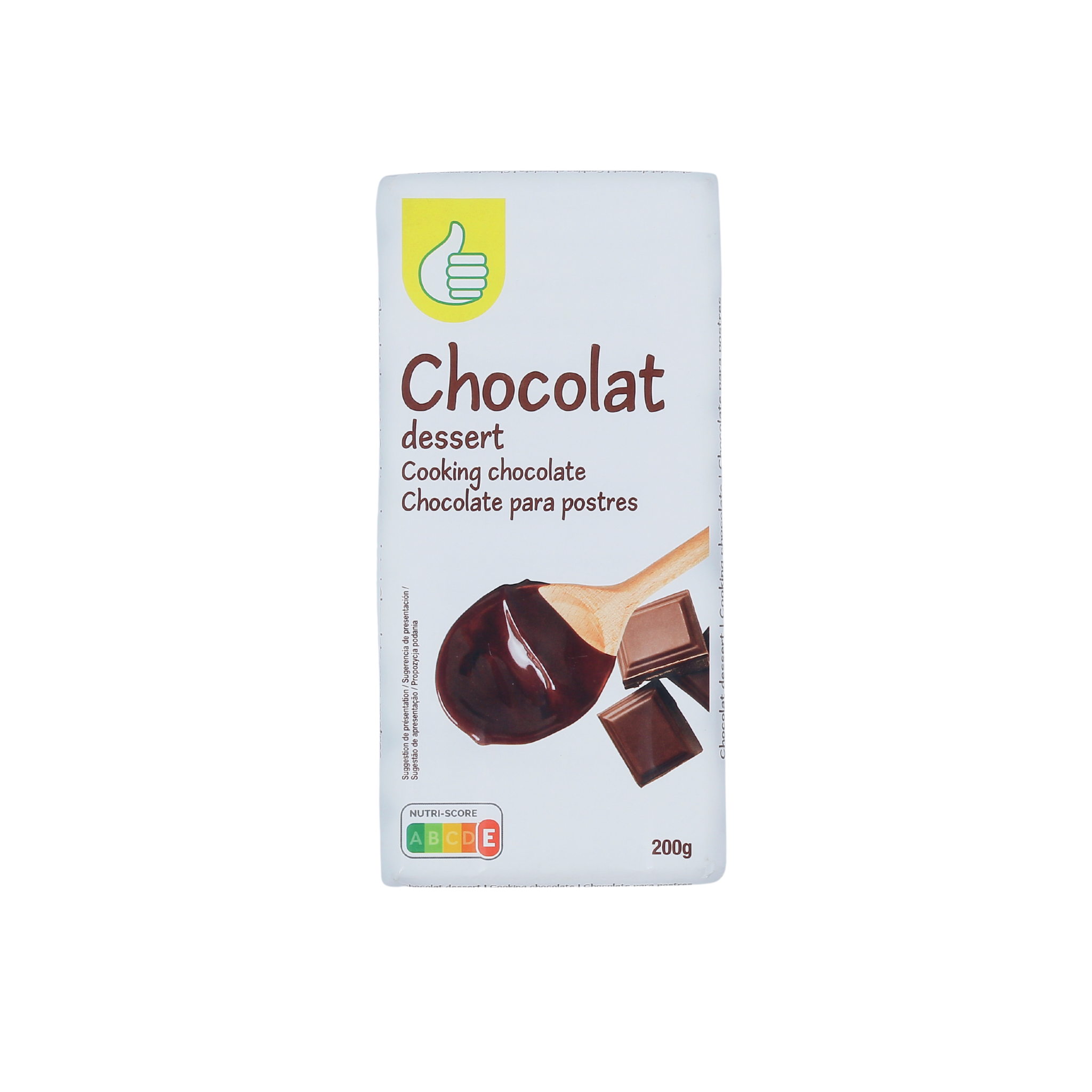 AUCHAN CULTIVONS LE BON Tablette de chocolat noir pâtissier 52% de cacao 1  pièce 200g pas cher 