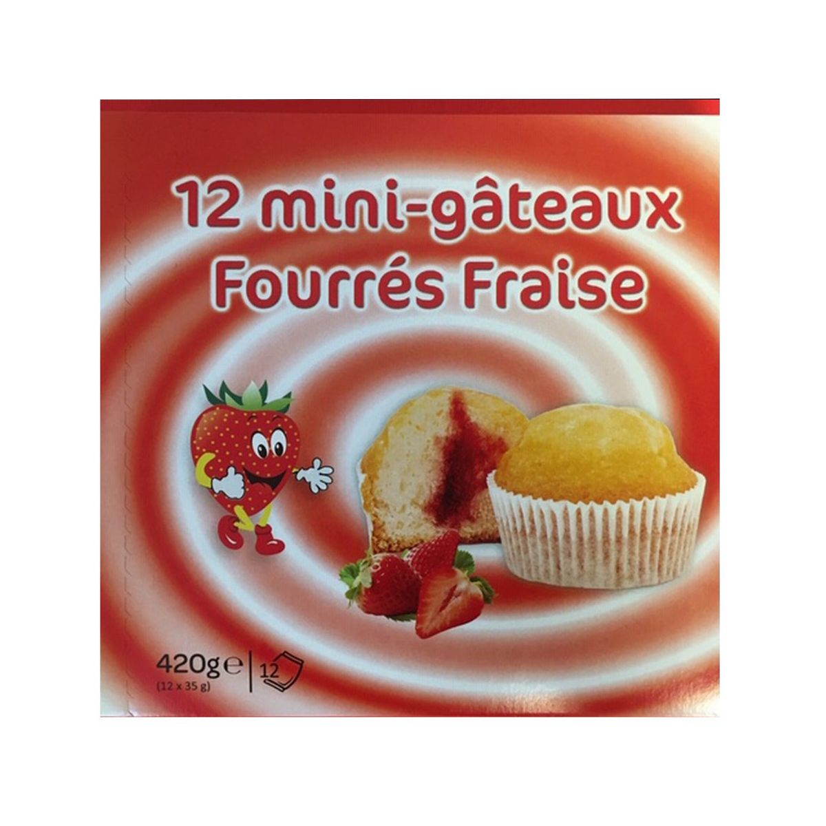 gâteau fourré à la fraise p'tit lapin - 140 g - P'TIT DELI au