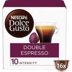 NESCAFE Capsules de café double espresso intensité 10 compatibles Dolce Gusto 16 capsules 136g