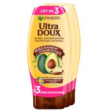ULTRA DOUX Après-shampooing avocat & karité cheveux très secs ou frisés 3x200ml