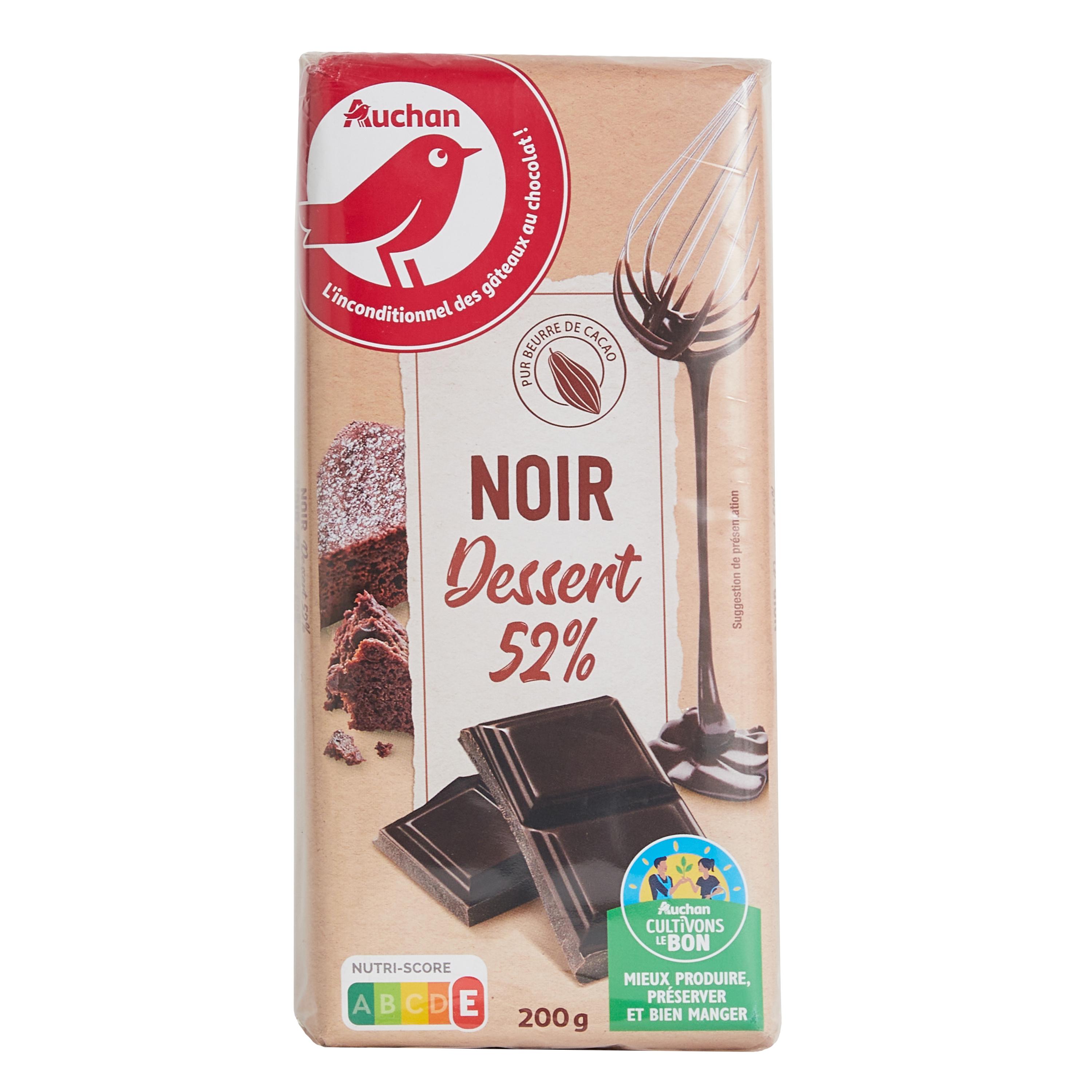 Chocolat noir 52% à pâtisser, Nestlé dessert LOT DE 3 (3 tablettes