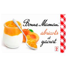BONNE MAMAN Yaourt aux fruits abricots et yaourt 2x125g