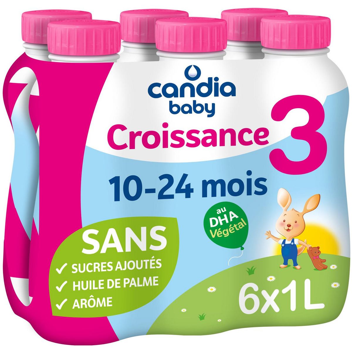 CANDIA BABY 3 lait de croissance liquide dès 10 mois 6x1l pas cher 