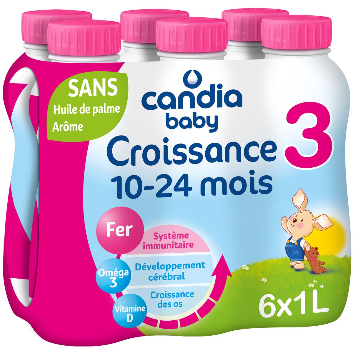 CANDIA BABY 3 lait de croissance liquide dès 10 mois 6x1l pas cher 