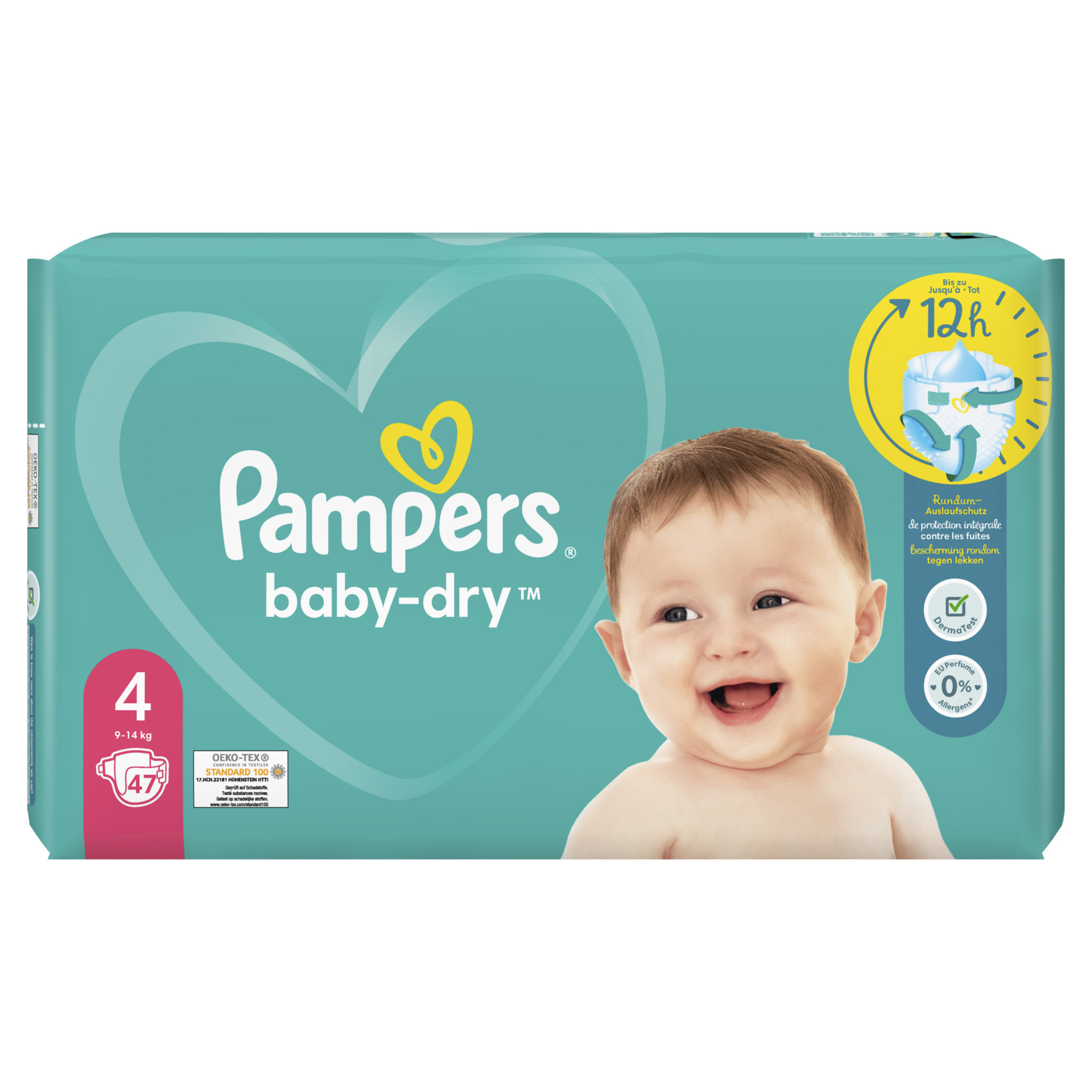 Pampers Baby Dry, taille 4+, 96 couches