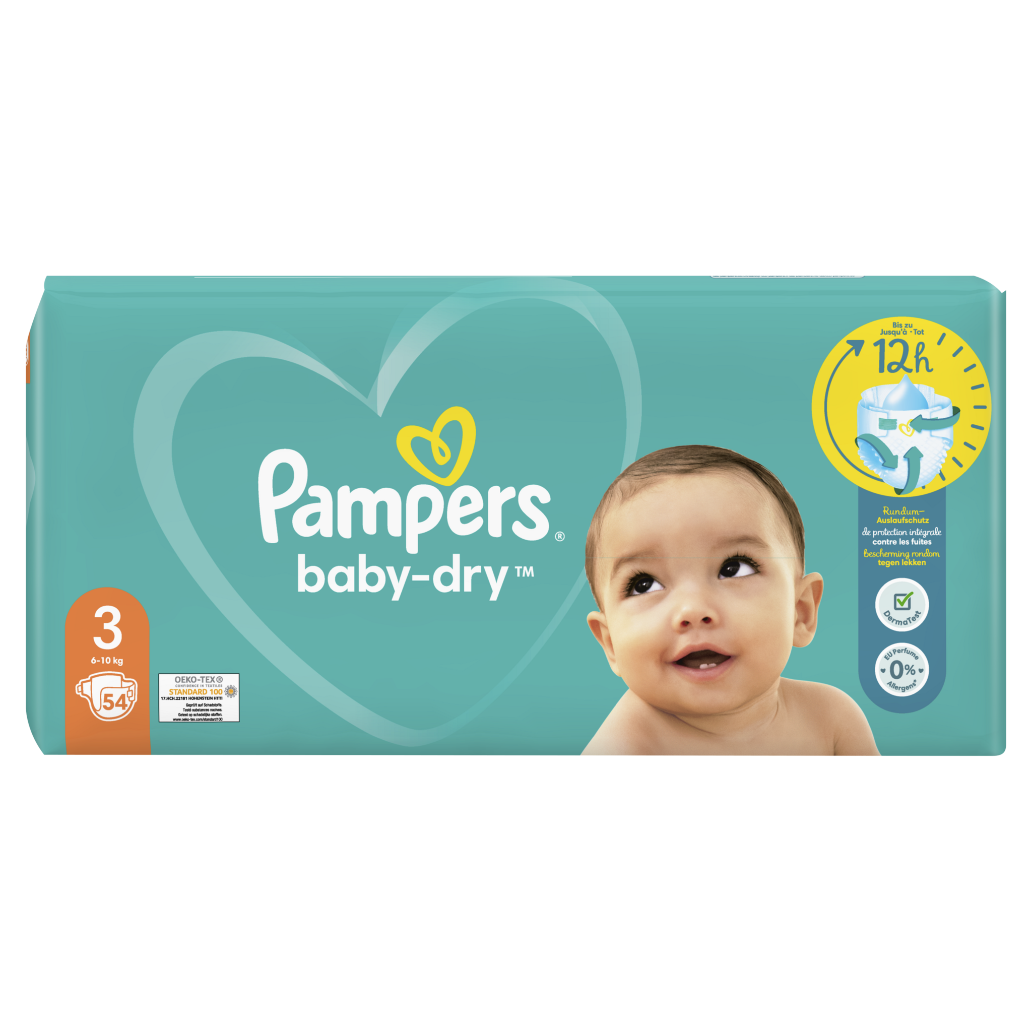 Couches bébé baby-dry taille 3 PAMPERS : le paquet de 136 couches à Prix  Carrefour