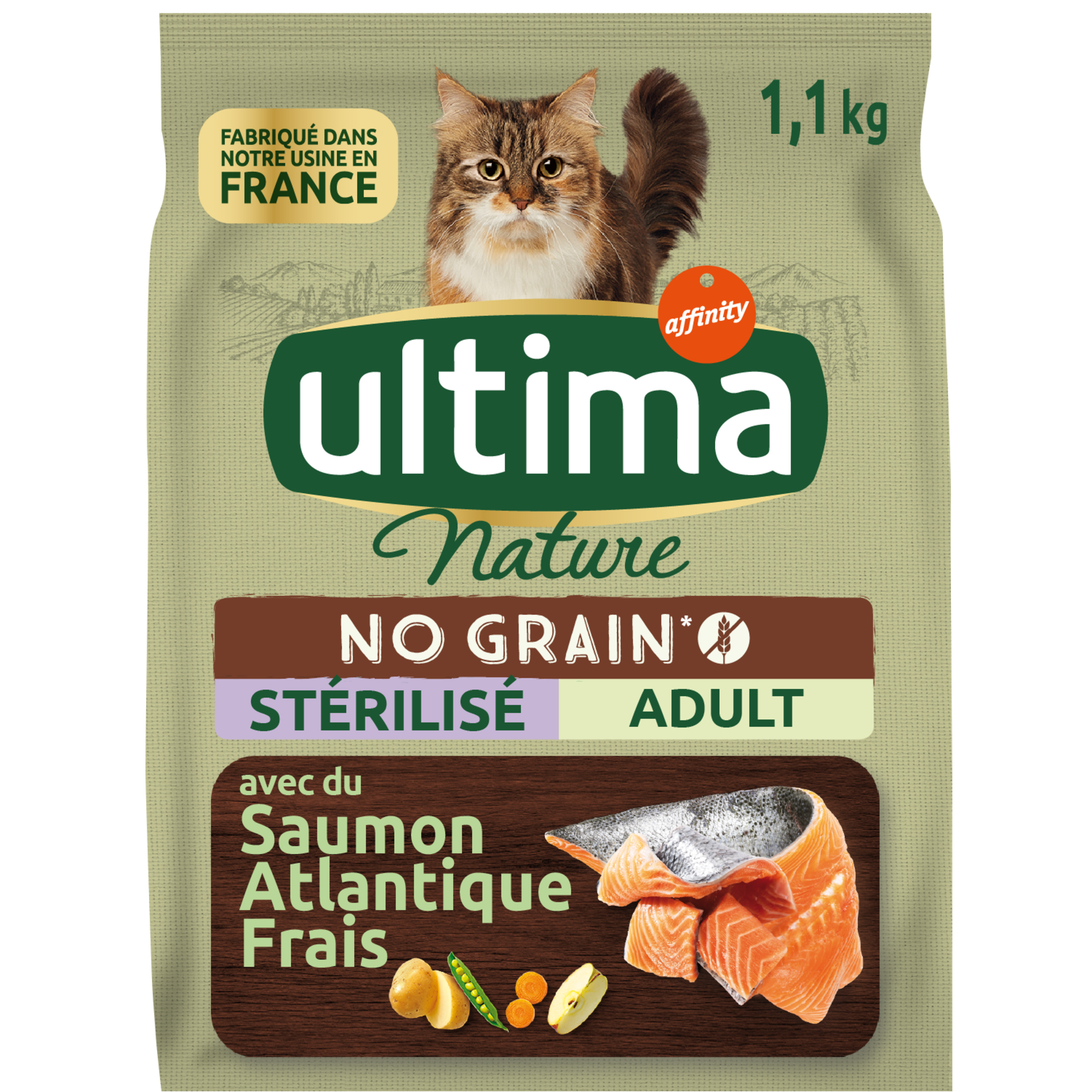 Ultima Croquettes Chat Stérilisé Adult Saumon 3Kg (lot de 2