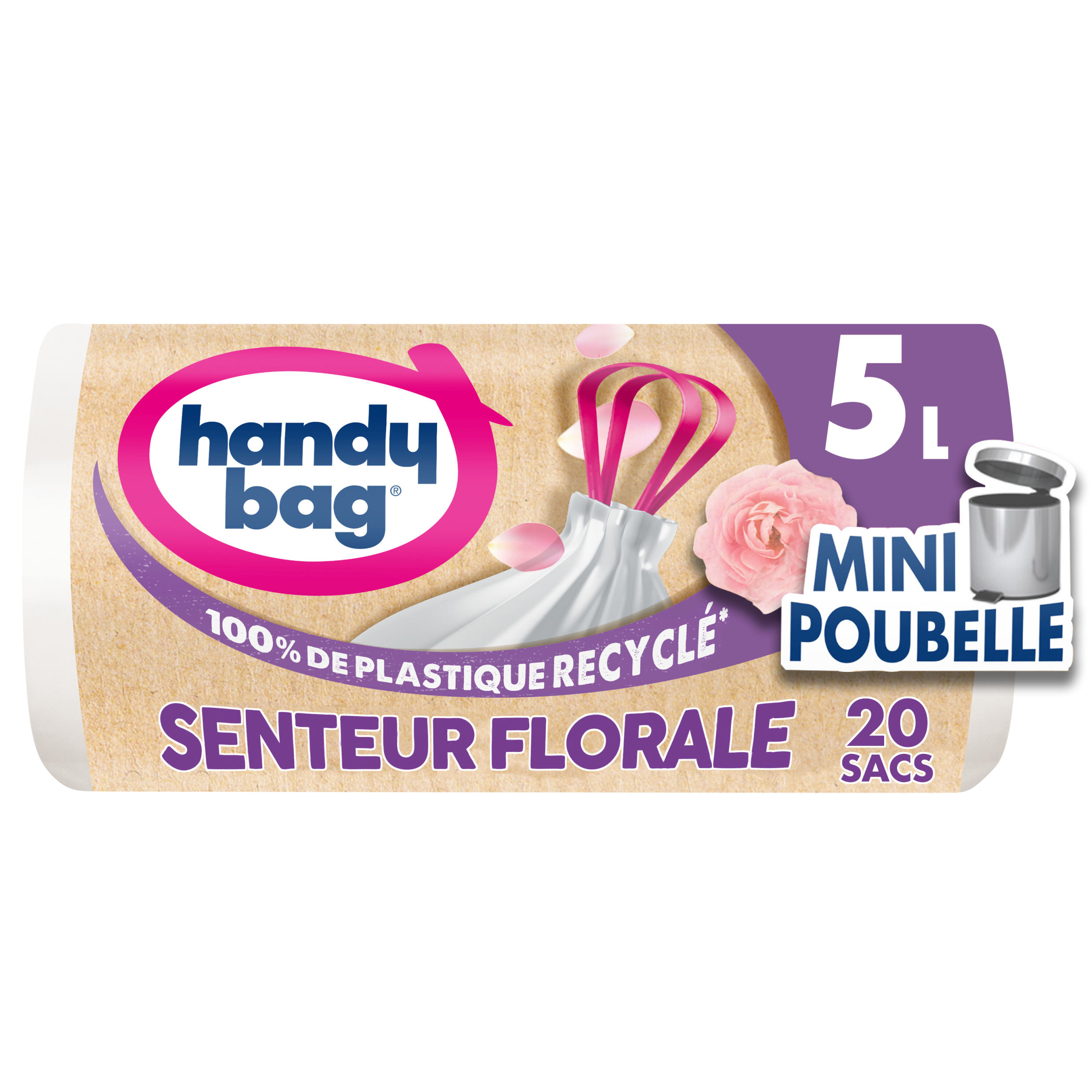 AUCHAN Sacs poubelle liens coulissants salle de bain 10l 20 sacs pas cher 