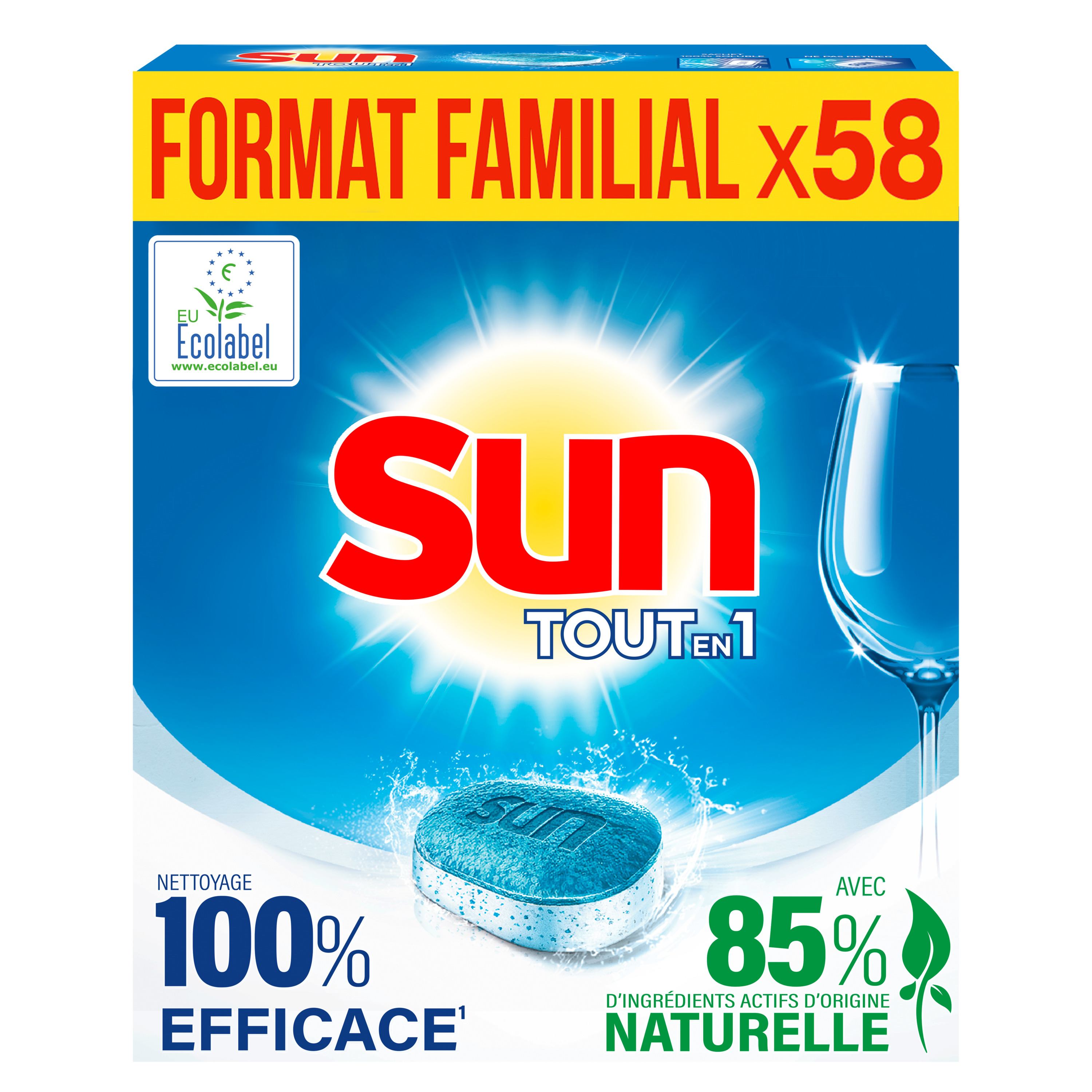 SUN Boîte de 188 Tablettes pour lave-vaisselle professionnelle