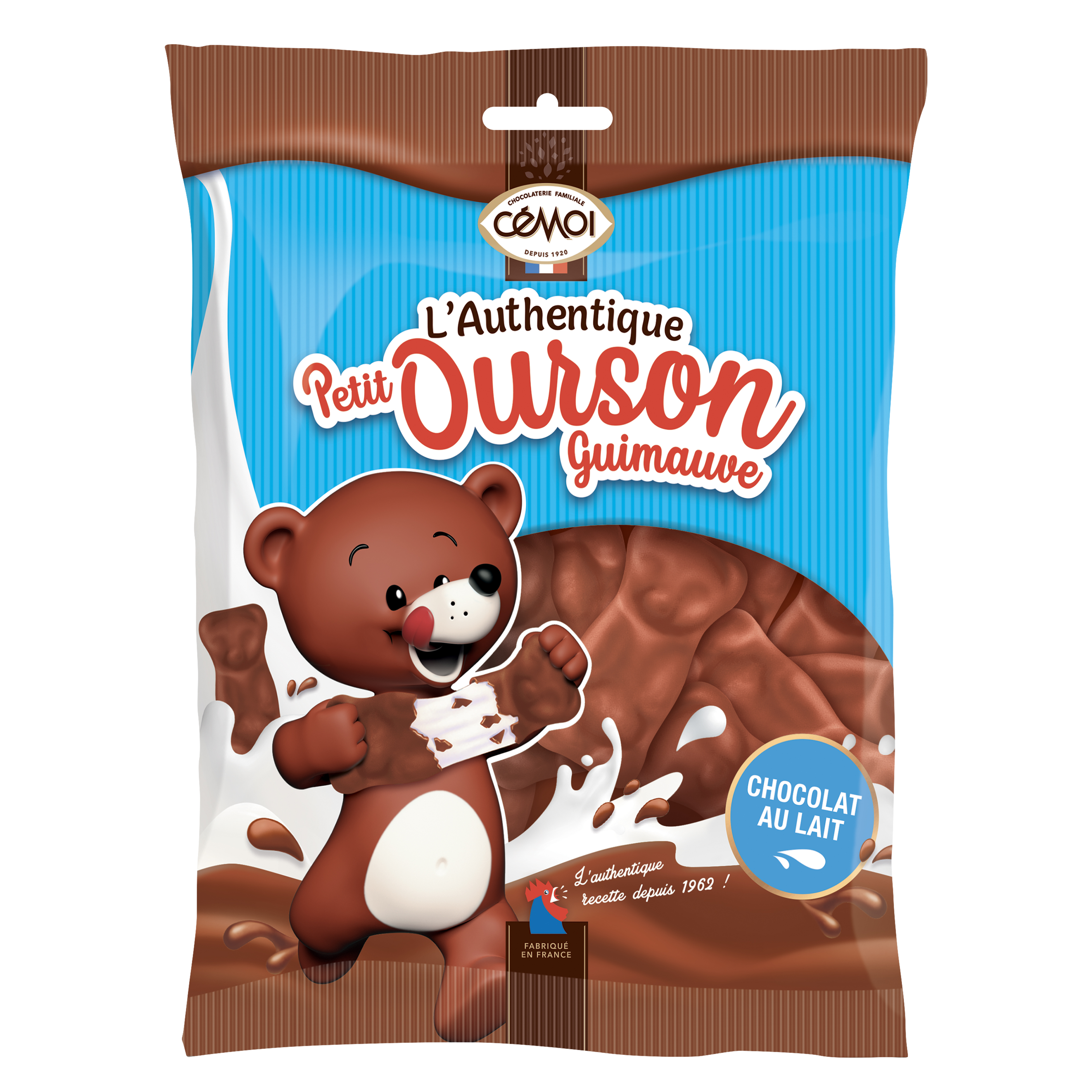 CEMOI Petit Ourson guimauve chocolat au lait 250g pas cher 