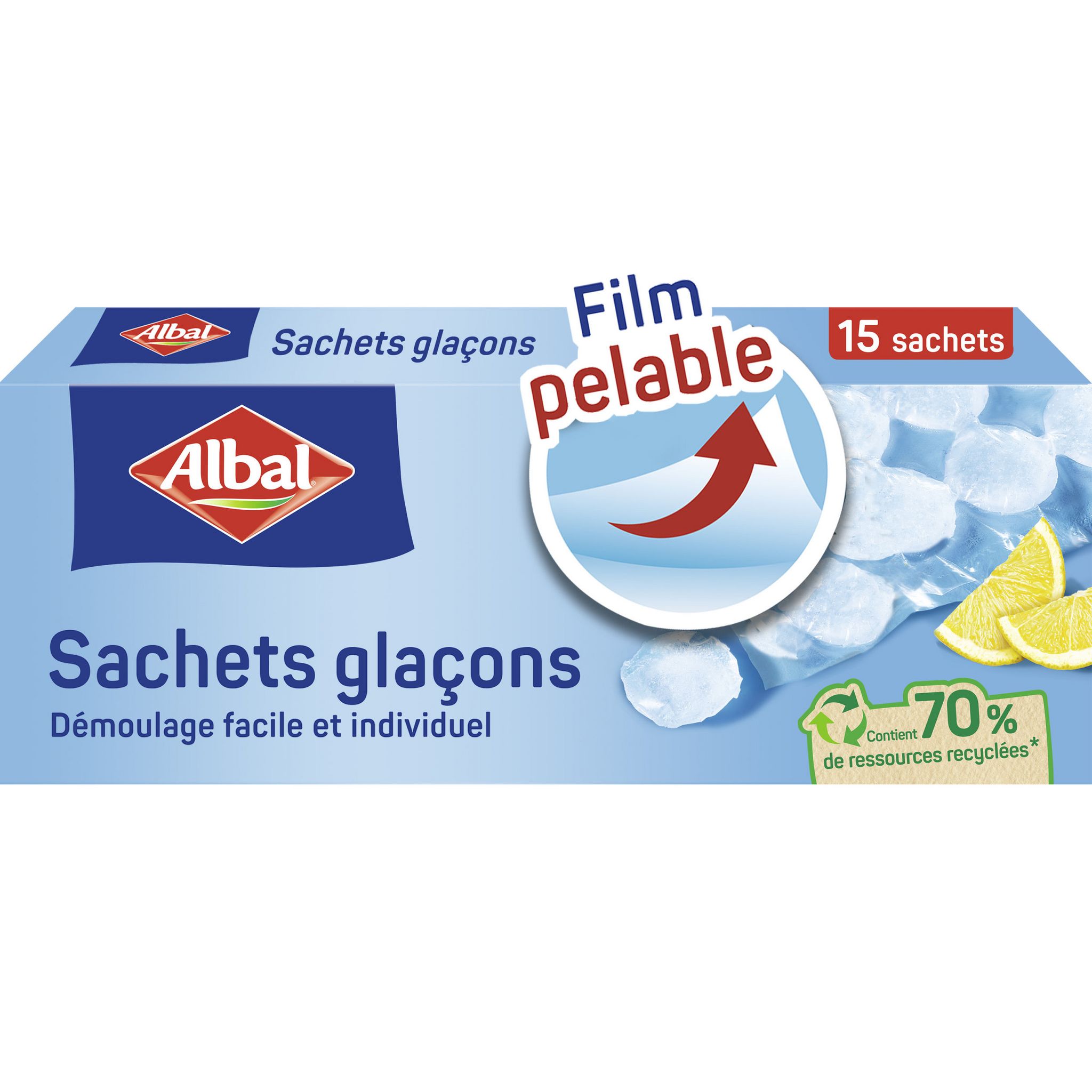 ALBAL Sachets gla ons recycl s film pelable d moulage facile et