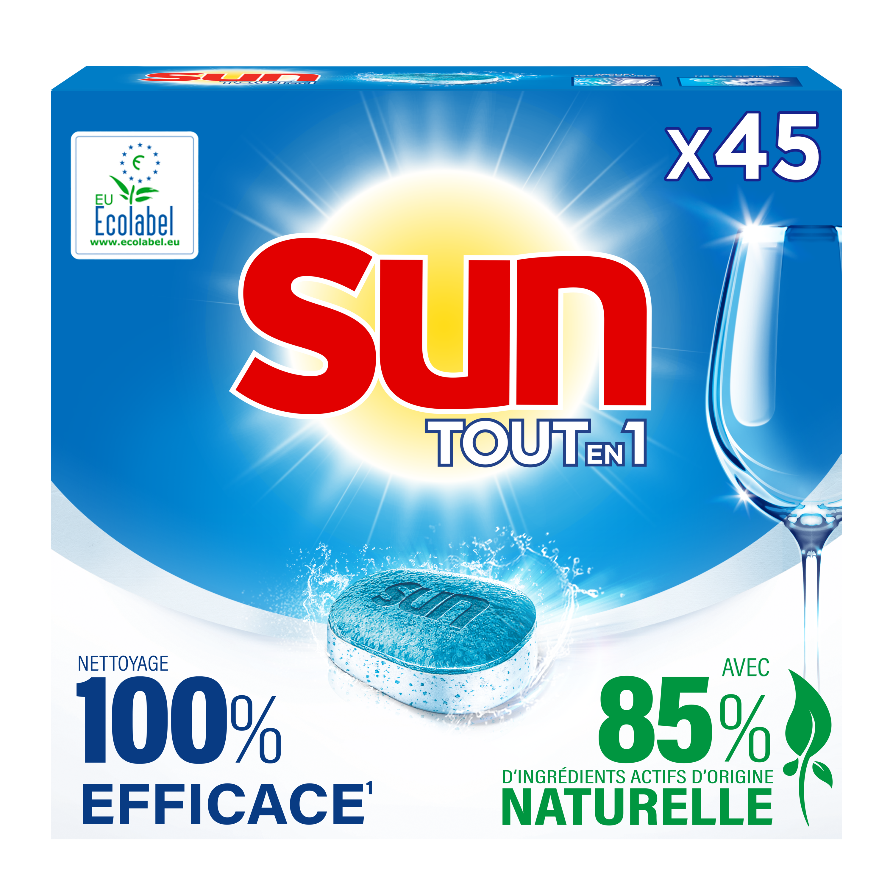 SUN Tabs Tout en 1 Standard - 4 mois de lavages - 52 tabs