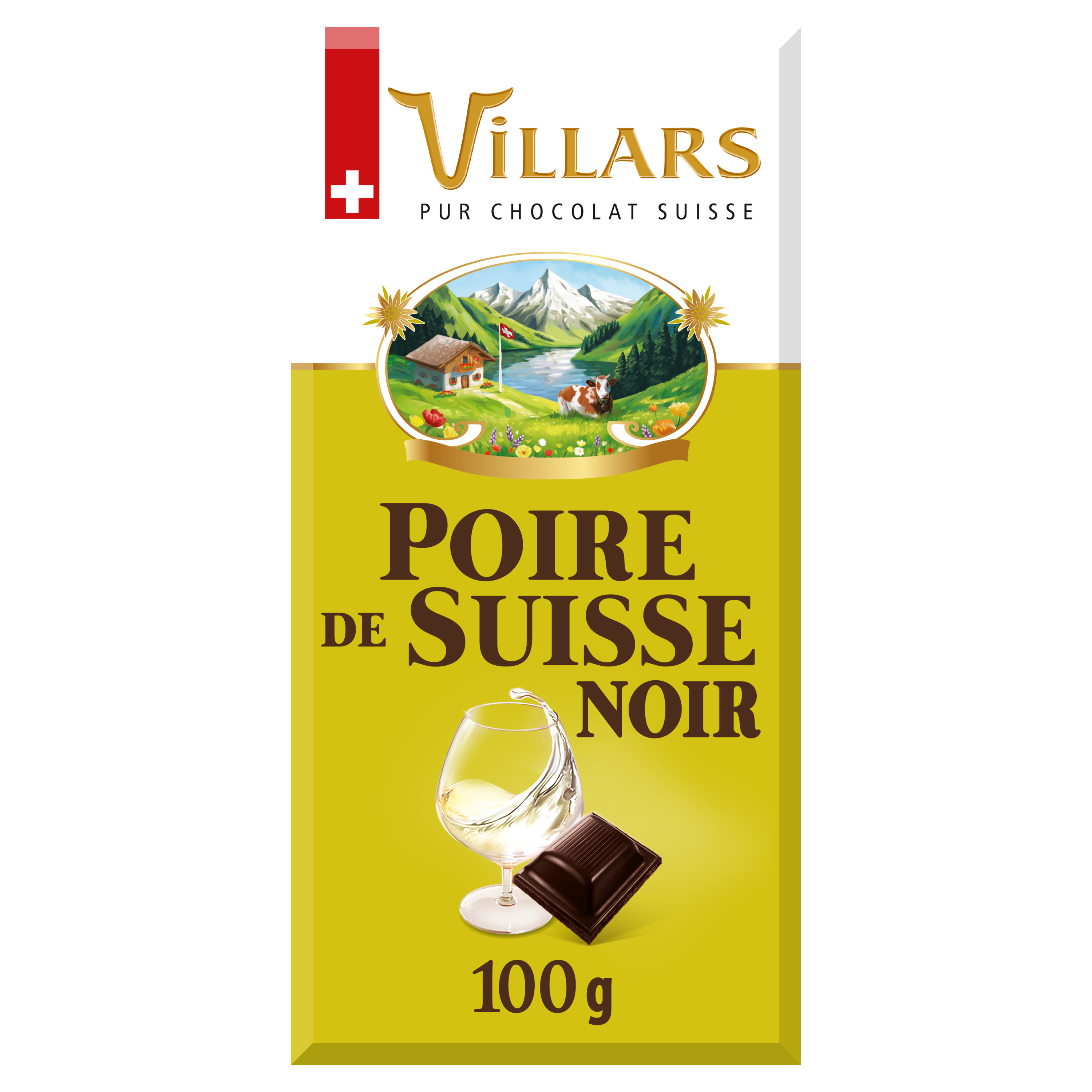 Tablette Suisse de Chocolat Noir Pâtissier 63 % - Villars