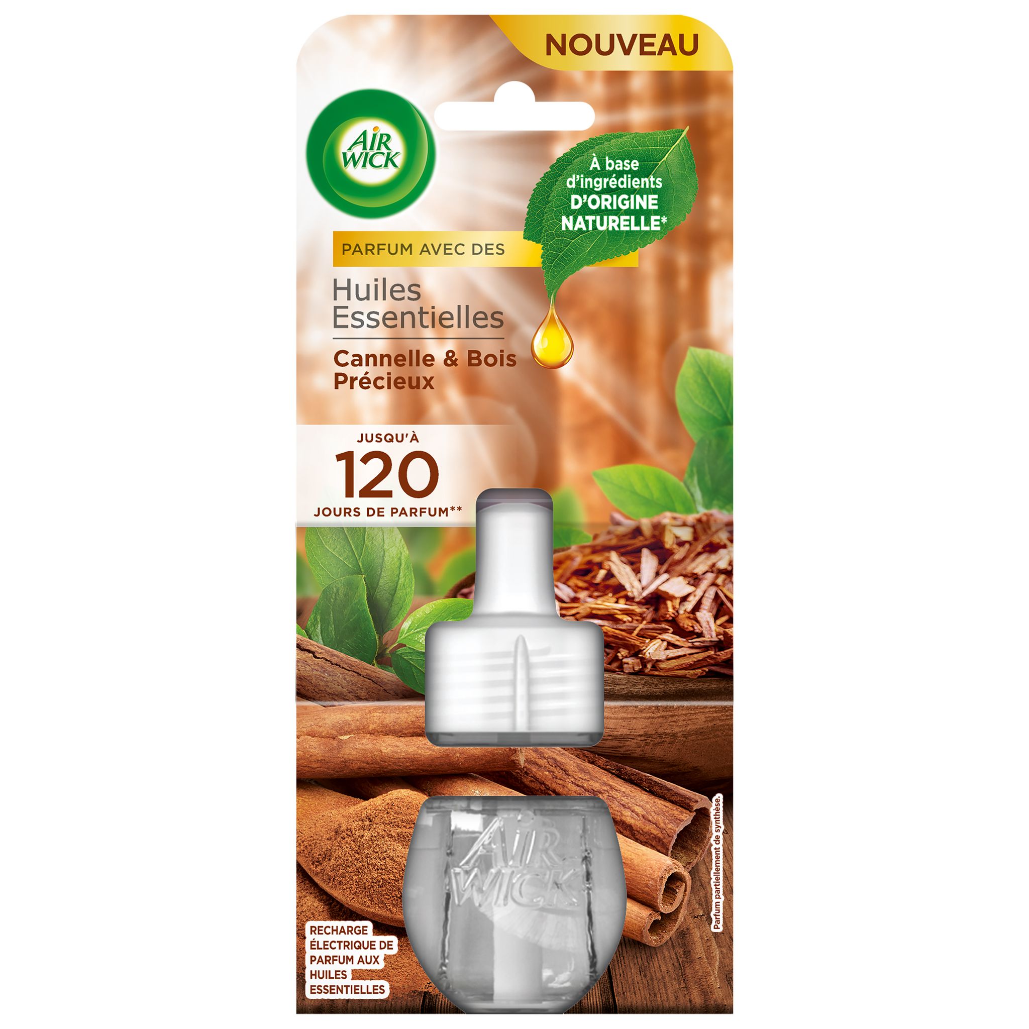 AIR WICK Recharge pour diffuseur électrique aux huiles essentielles  cannelle & bois précieux 19ml pas cher 