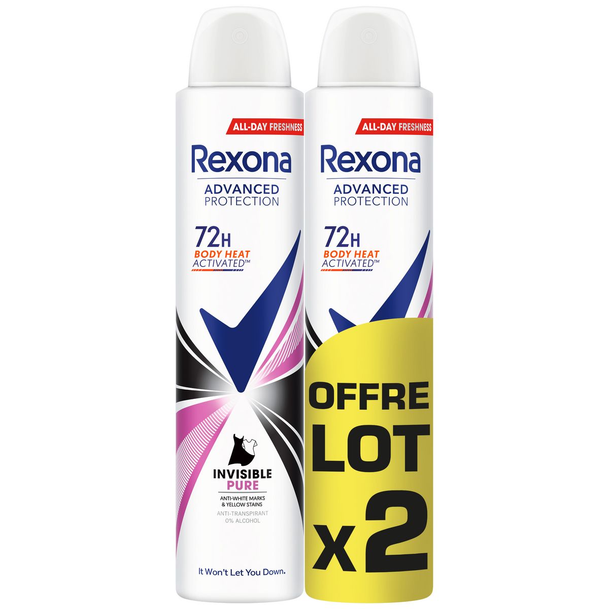 REXONA : Invisible Pure - Déodorant spray anti-transpirant 72h - chronodrive