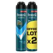 REXONA Déodorant spray homme 72h cobalt dry anti-transpirant 2x200ml
