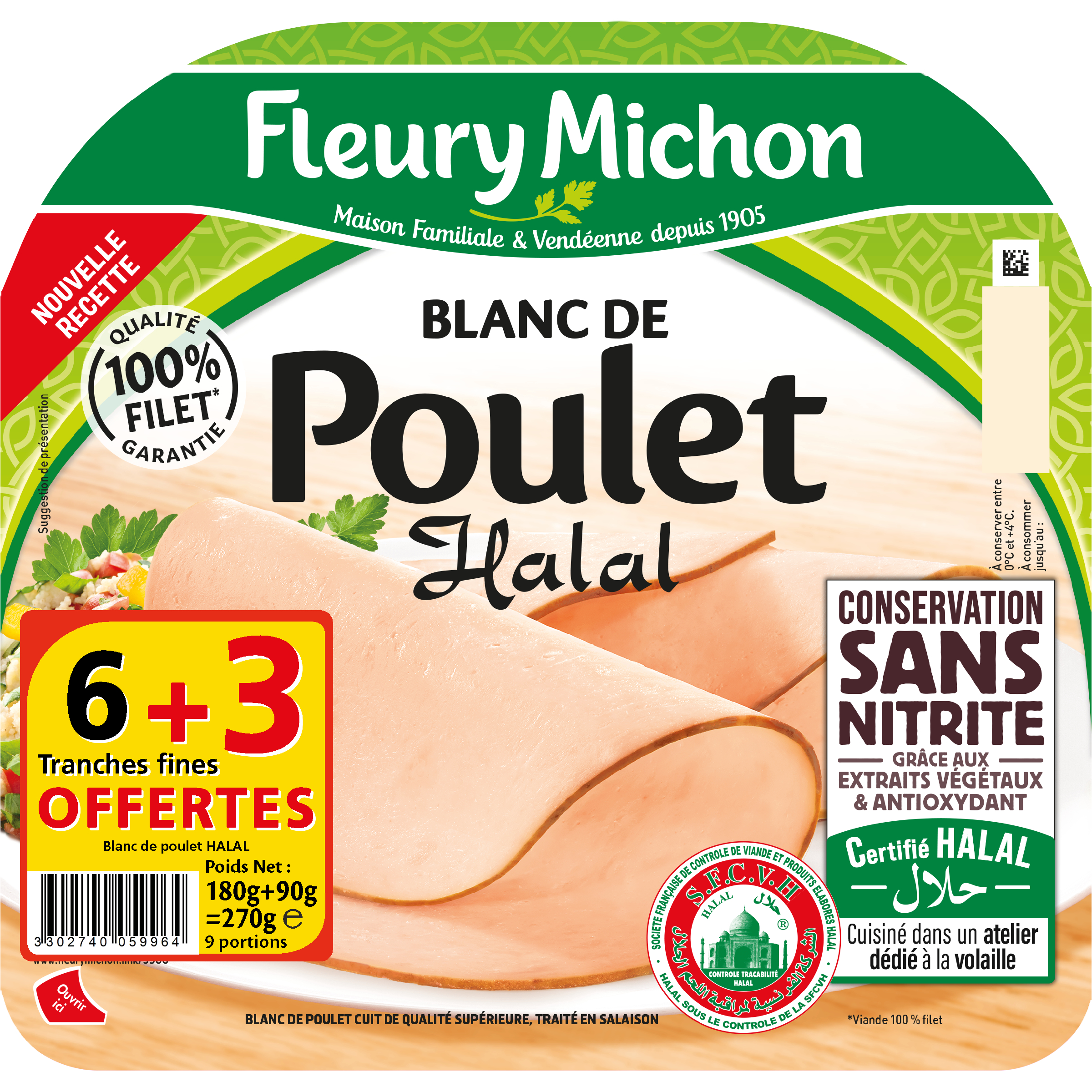 Filet de Poulet rôti Conservation sans nitrite