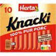 HERTA Knacki saucisse pur porc 10 pièces 350g