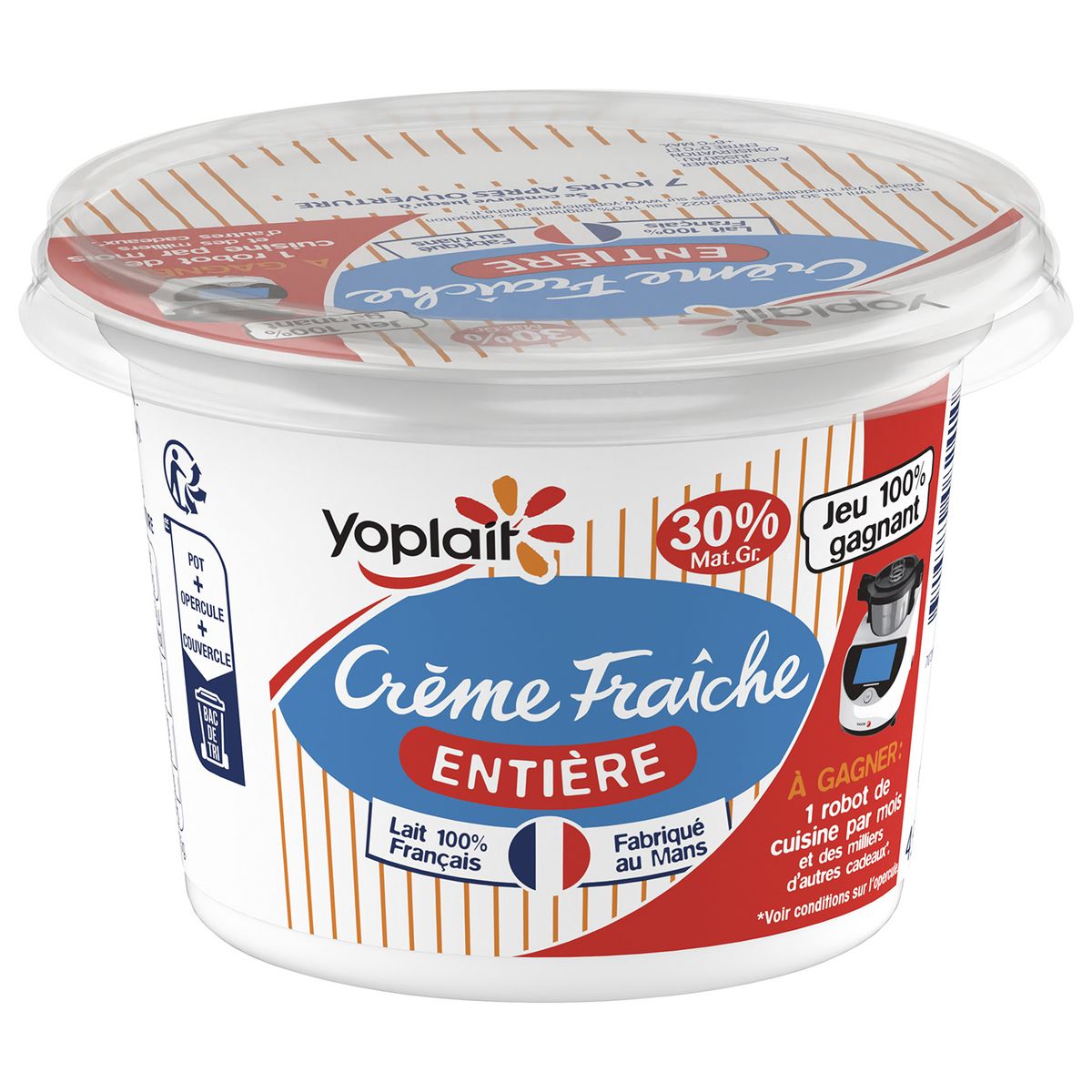 YOPLAIT Crème fraîche entière 30% MG 450g pas cher 