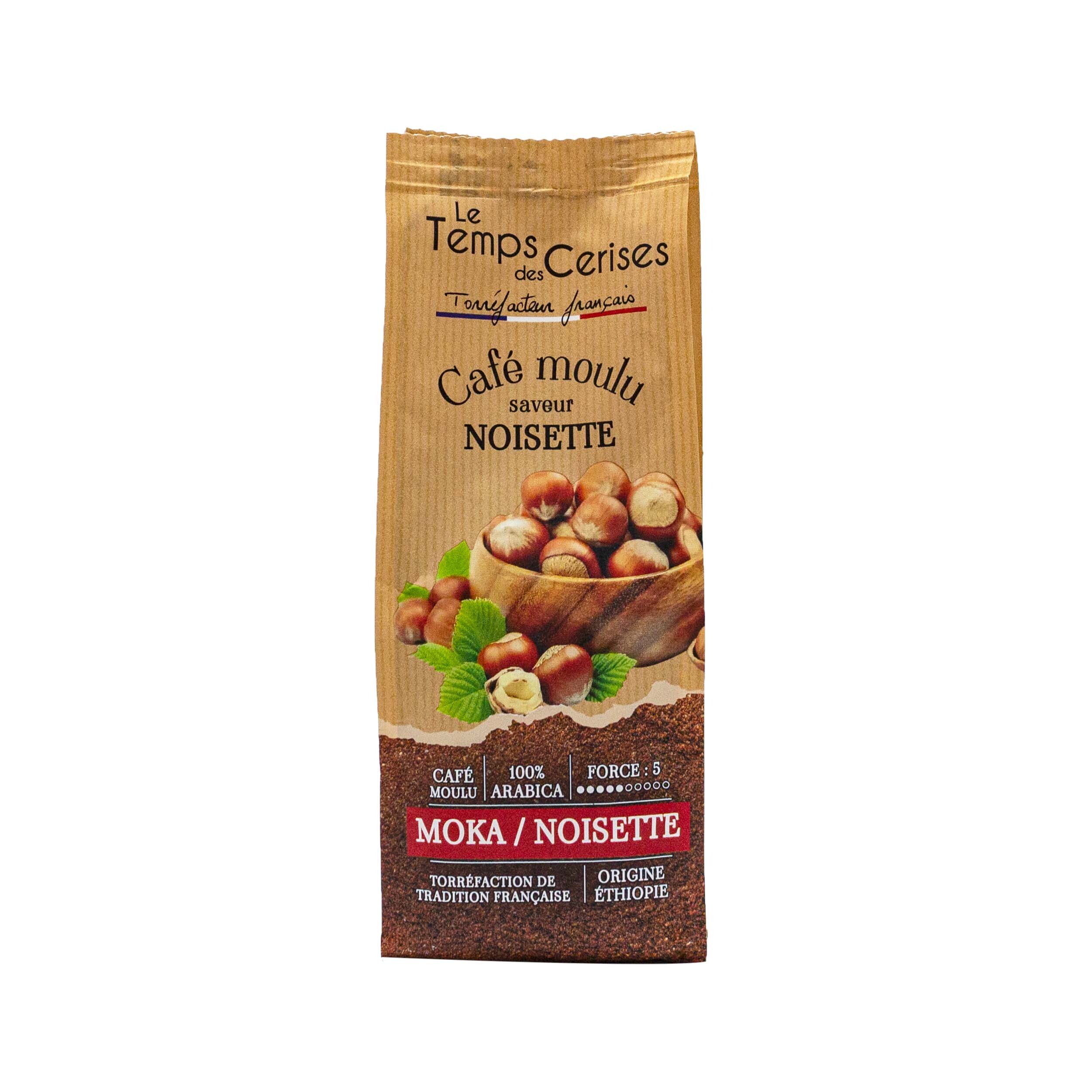 LE TEMPS DES CERISES Café moulu saveur noisette 225g pas cher