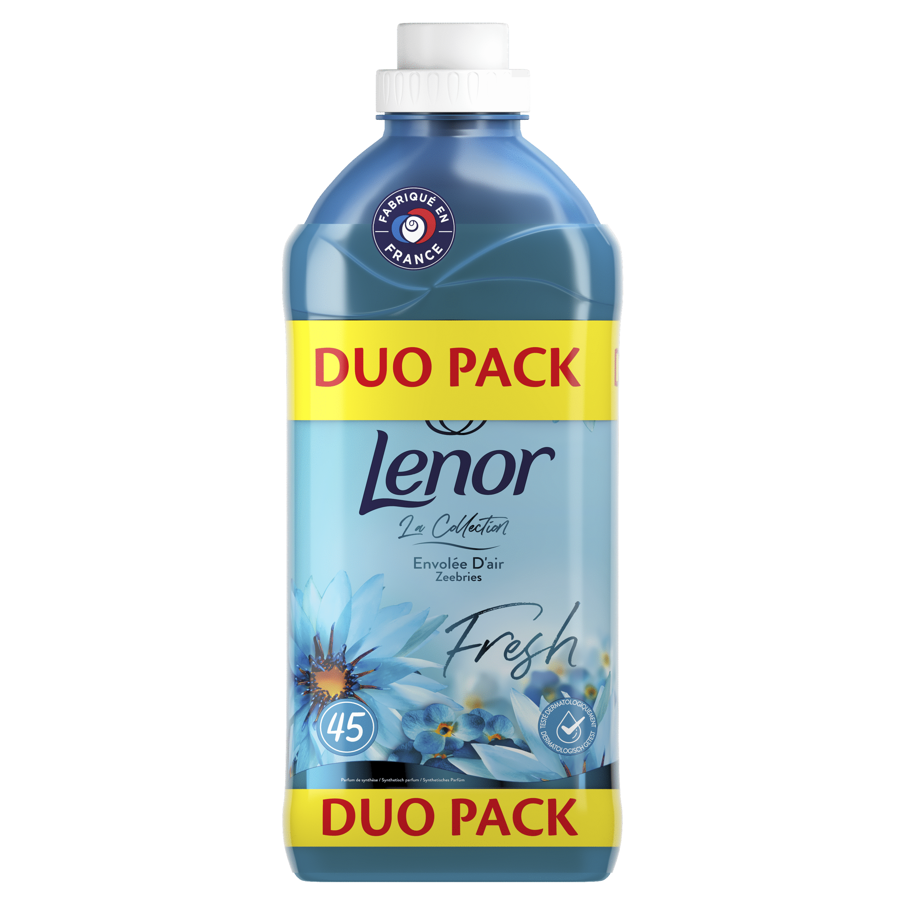 LENOR Adoucissant liquide envolée d'air frais 2x45 lavages 2x1