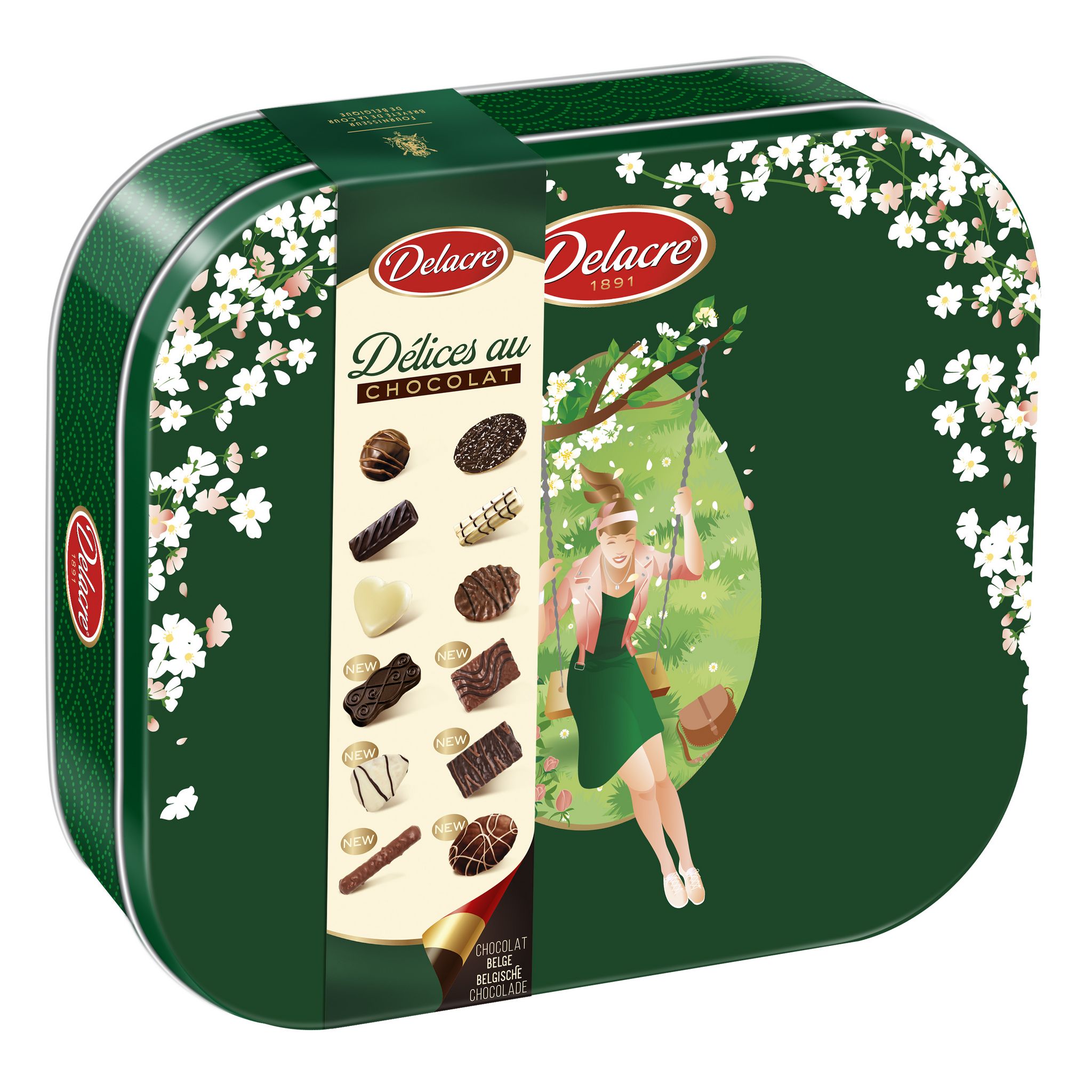 DELACRE Délices au chocolat assortiment de biscuits fins 500g pas