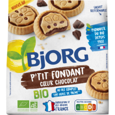 BJORG P'tit fondant Biscuits cœur chocolat bio 180g