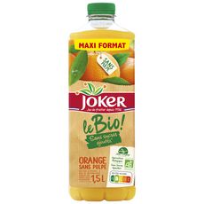 JOKER Nectar d'orange sans pulpe bio sans sucres ajoutés 1.5l