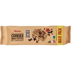 AUCHAN Cookies gourmands maxi pépites de chocolat 276g